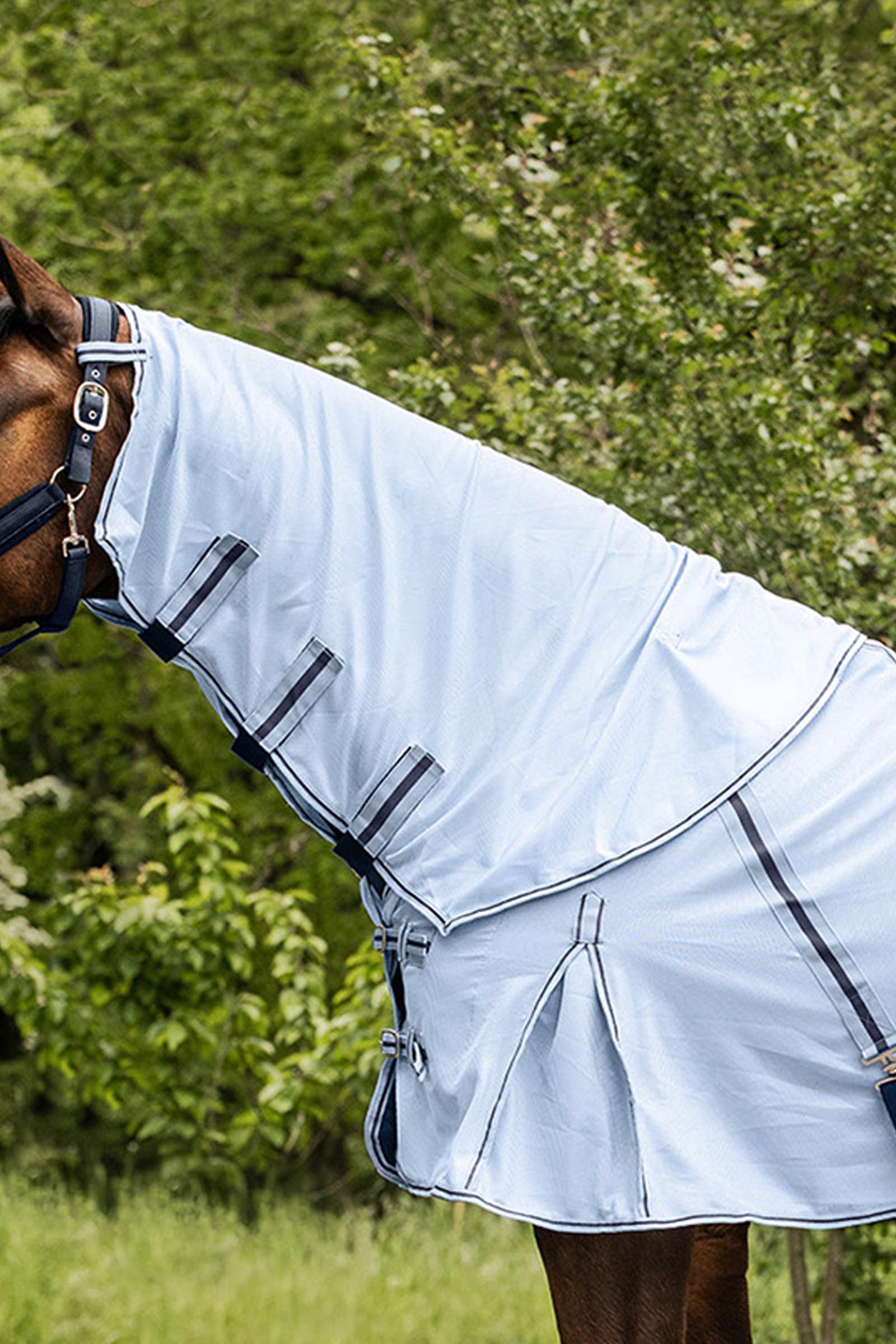 Light Blue/Darkblue Waldhausen Protect Neck flued&aelig;kken med UV-beskyttelse