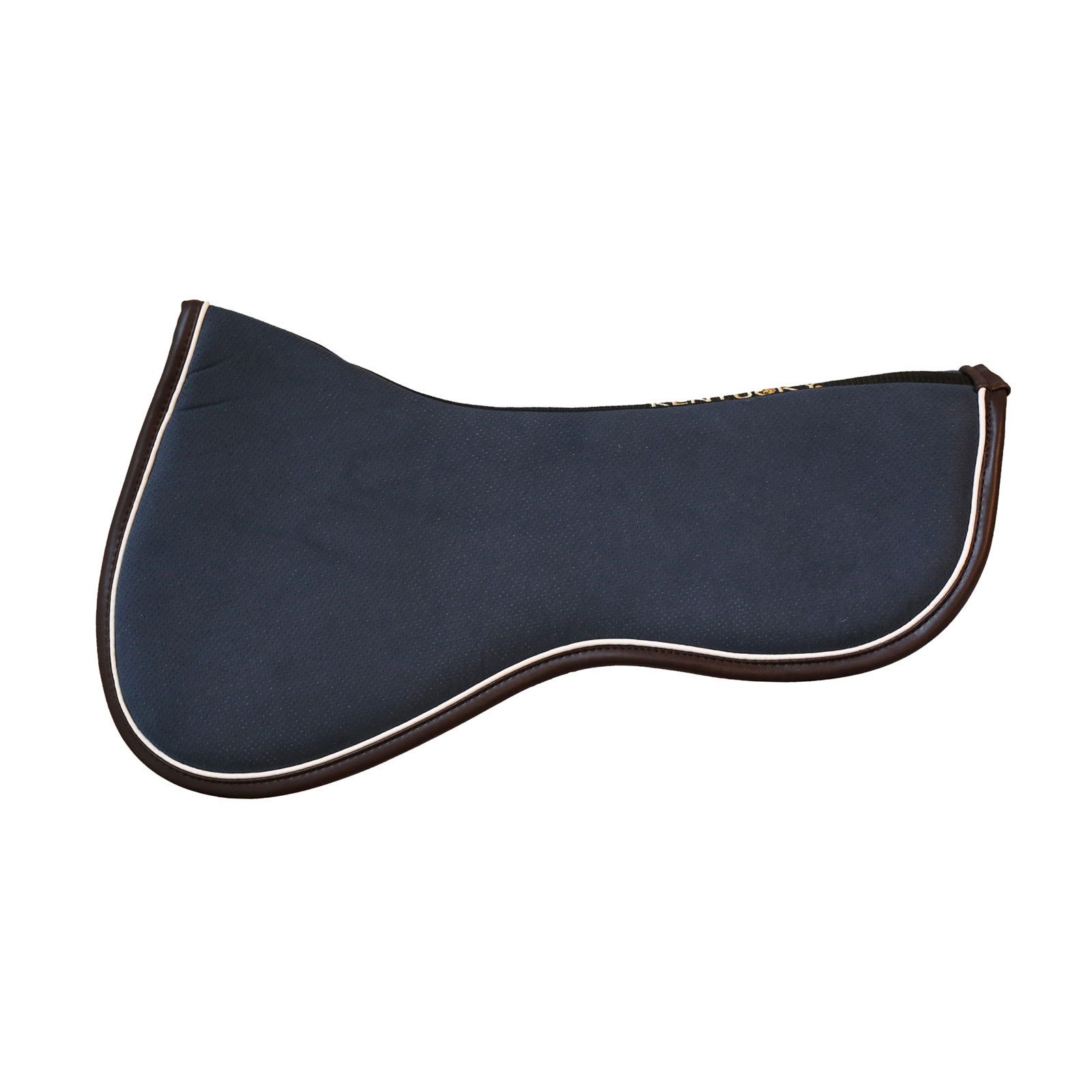 Dark Blue/White/Brown Kentucky Horsewear Anatomisk Halvpad, Absorb