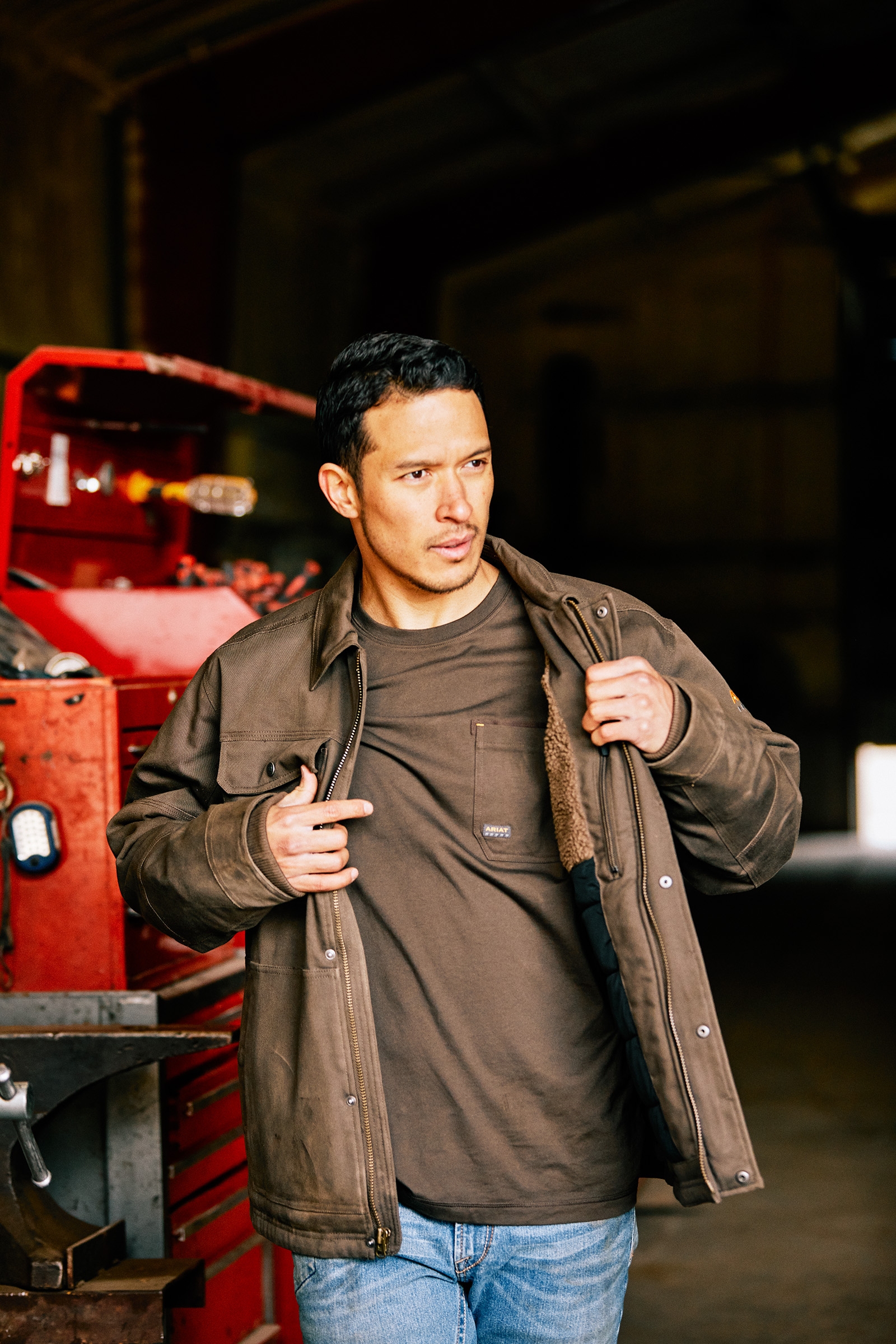 Ariat Rebar DuraCanvas Sherpa-foret Frakke, herremodel