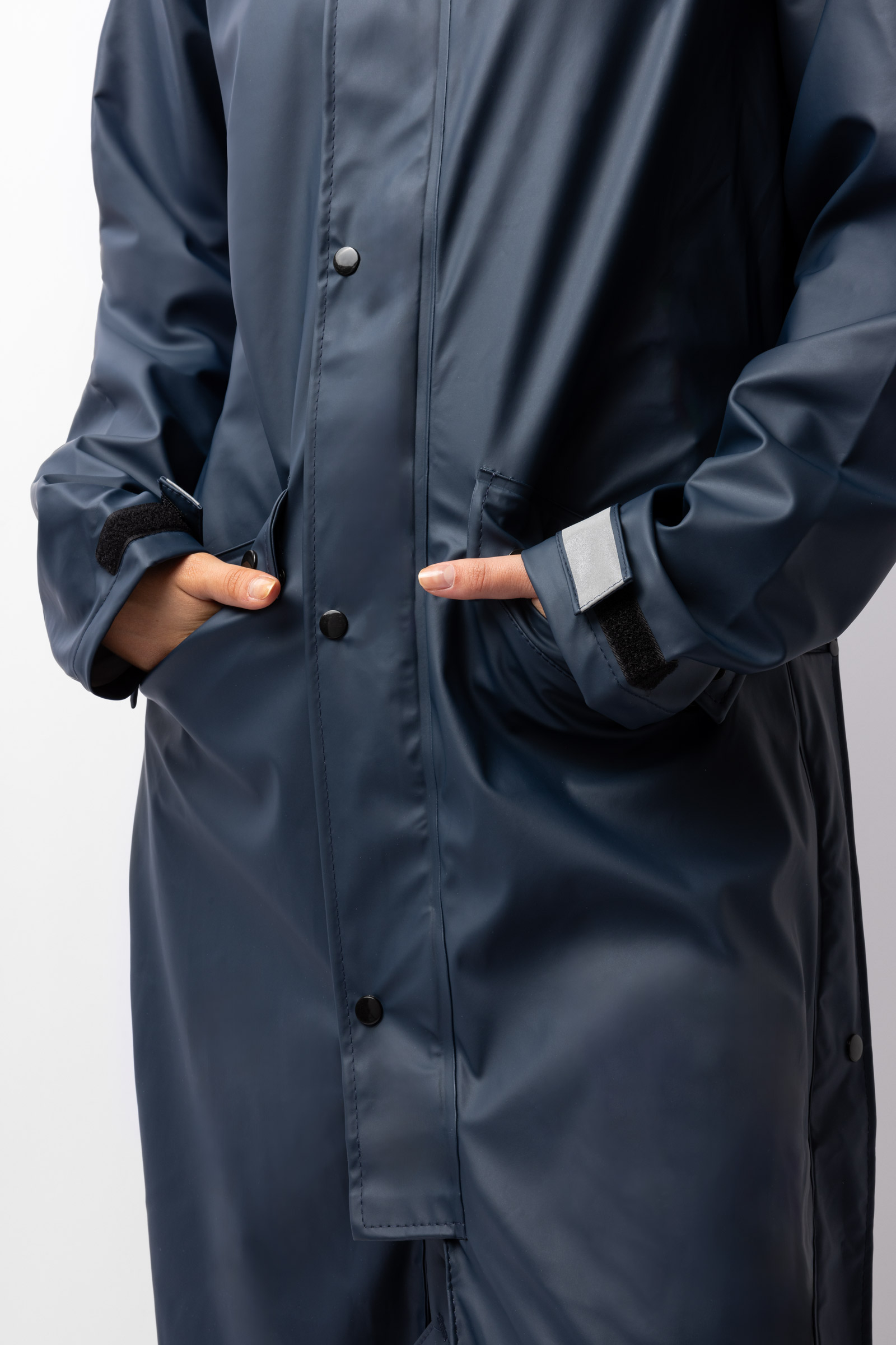 Horze Hazel lang regnfrakke til kvinder med slids