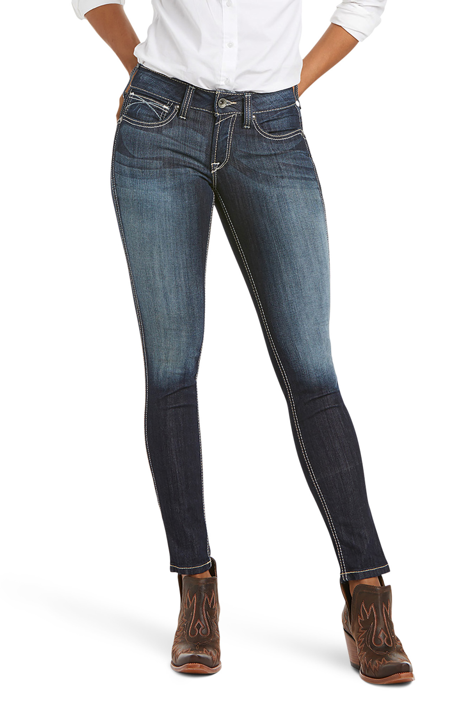 Ariat Ella R.E.A.L dames stretch skinny jeans med mellemh&oslash;j talje