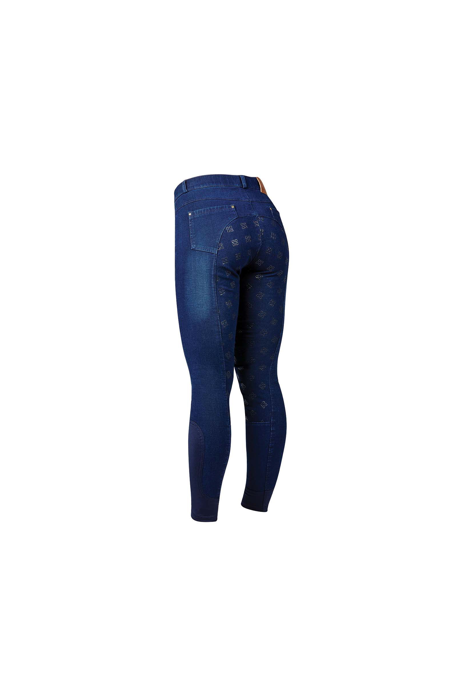 Light Denim Blue Dublin Shona denim-ridebukser med silikonegrip, damemodel