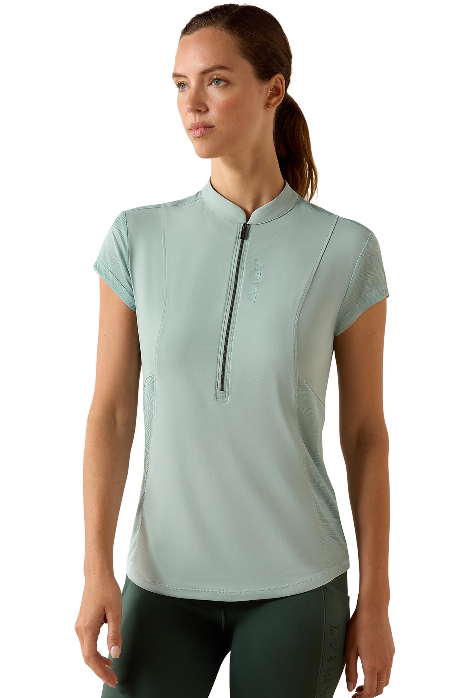 Blue Surf Ariat Breathe dame-baselayer med 1/2 lynl&aring;s