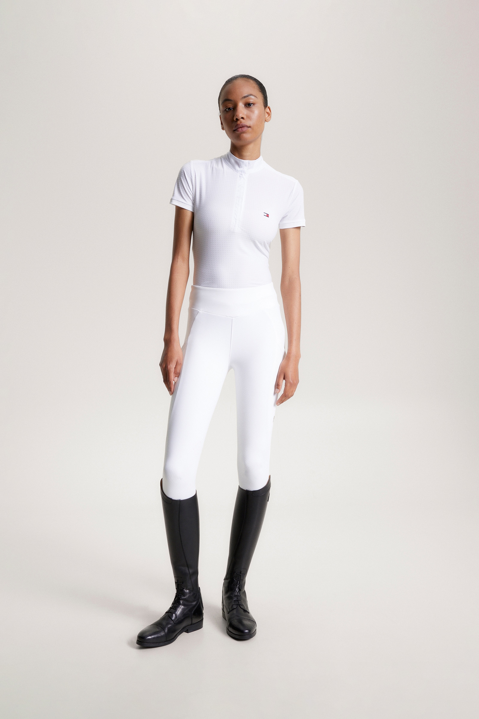 Tommy Hilfiger Equestrian Chelsea kølende polo t-shirt med korte ærmer og logo