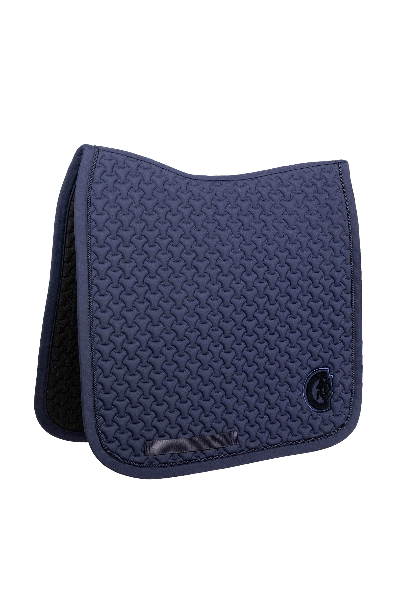 navy Kentucky Horsewear Sadelpude Flettet 3D Logo Dressur