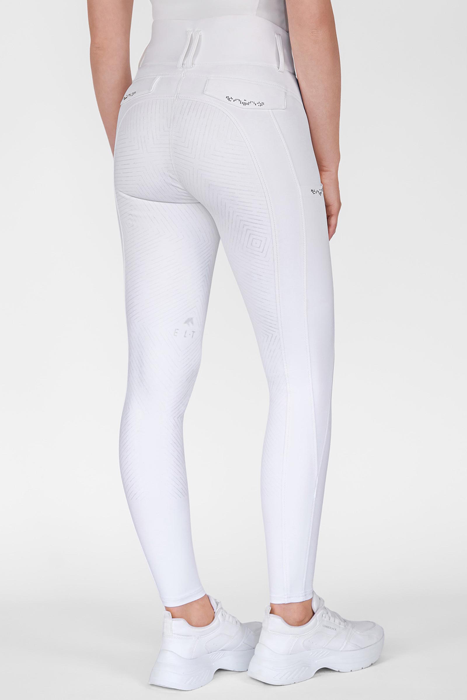 White ELT Comfort Ride Glam dame ridebukser med fuldgrip