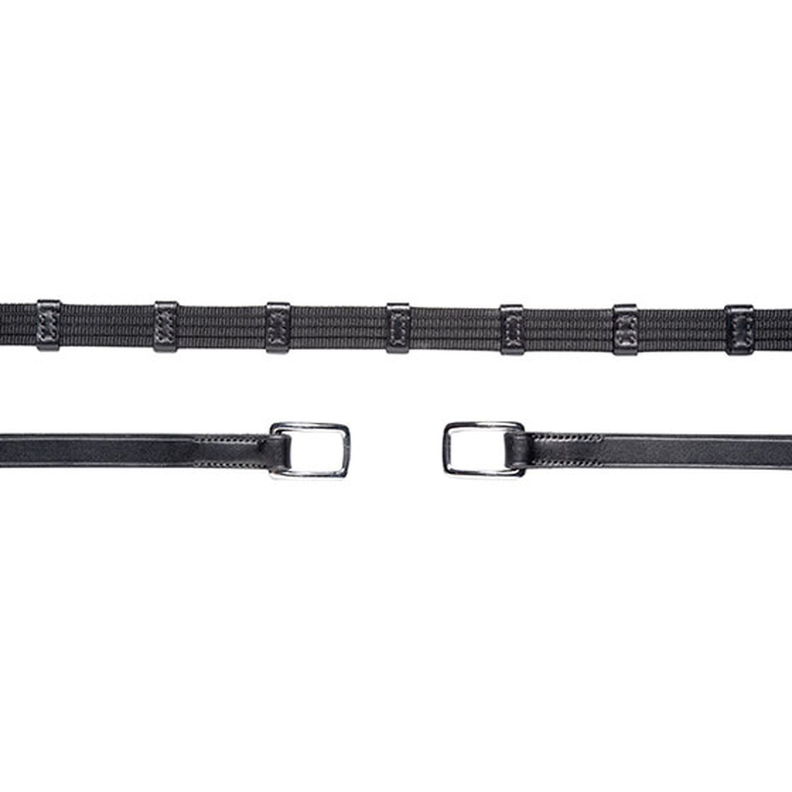 Black/Silver Schockemöhle Sports Warendorf tøjler, tøjler basic