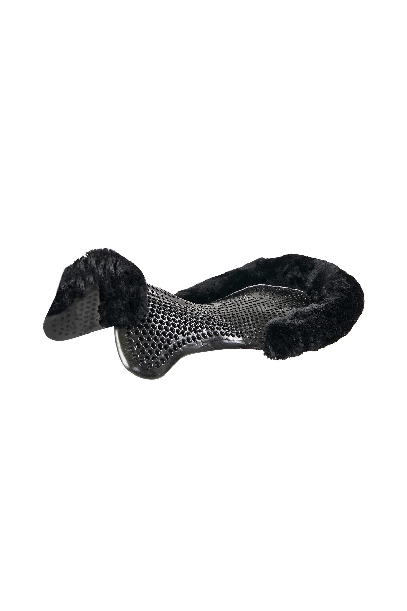 Black/Black Acavallo skridsikker Classic gelpad med lammeskind, frontforh&oslash;jer