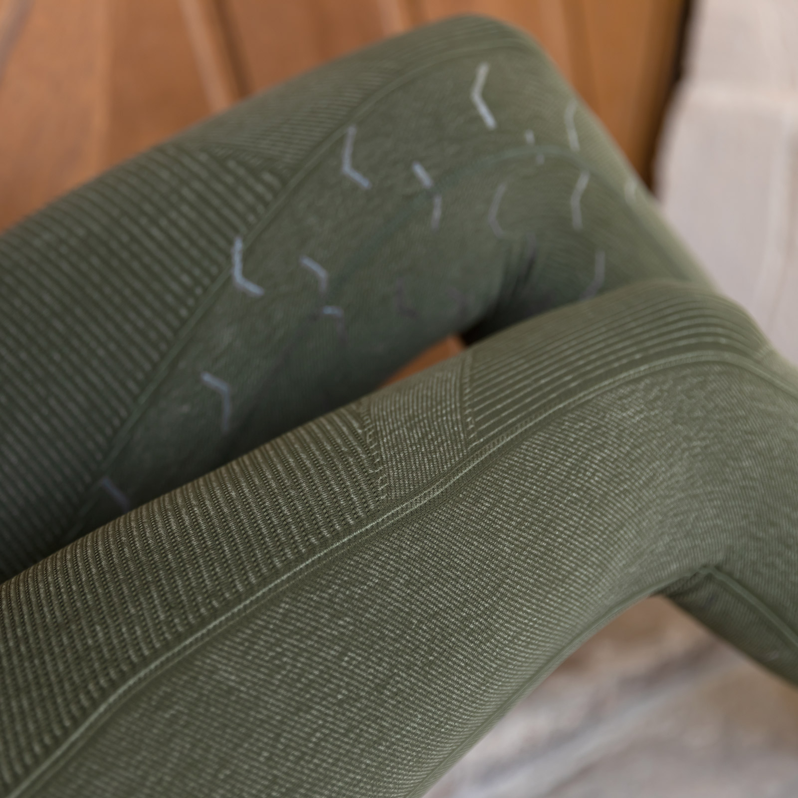 Horze Vanessa s&oslash;ml&oslash;se denim-tights med silikonegrip, damemodel