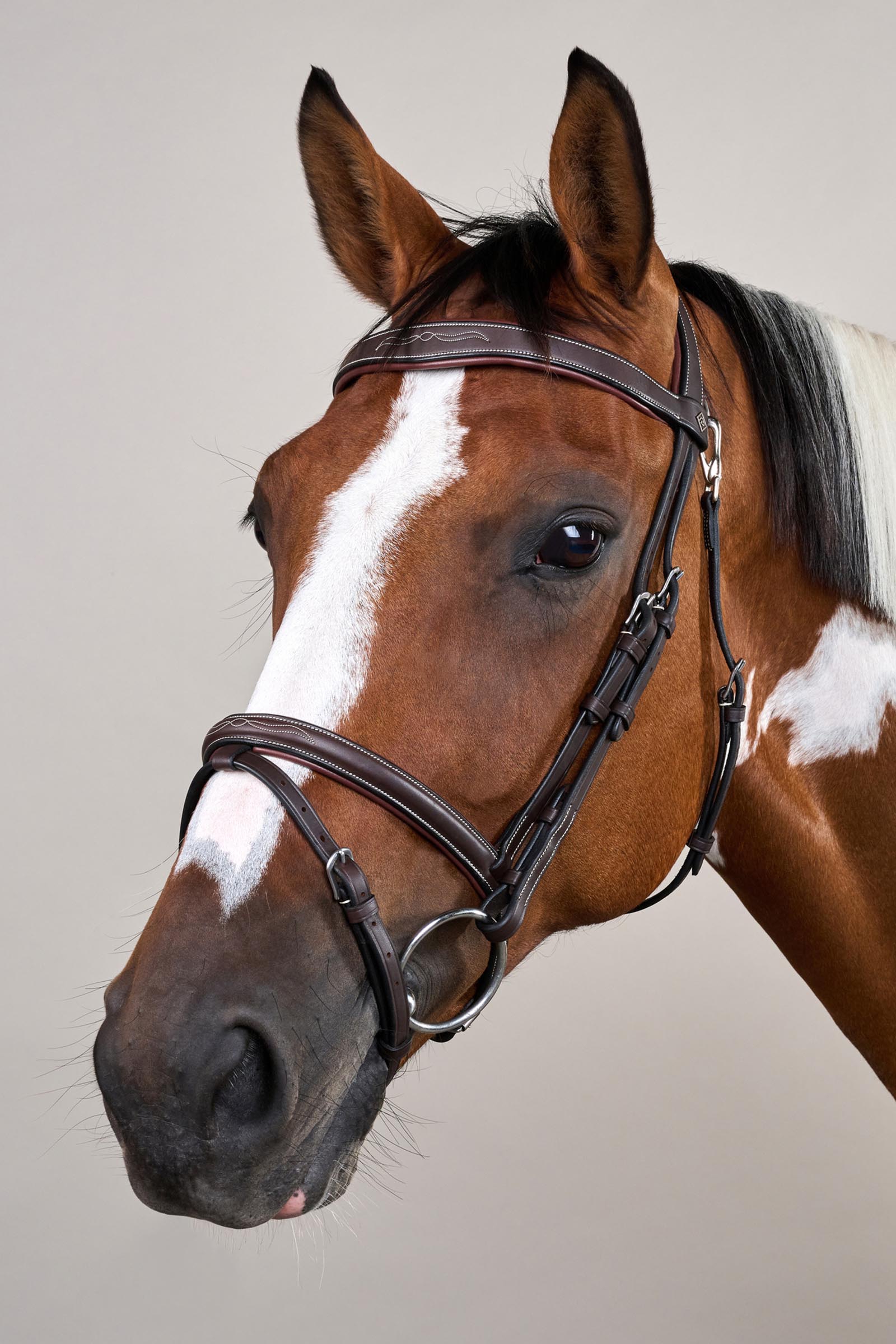 Dy'on Working trense med kombineret n&aelig;seb&aring;nd og karabinhager  