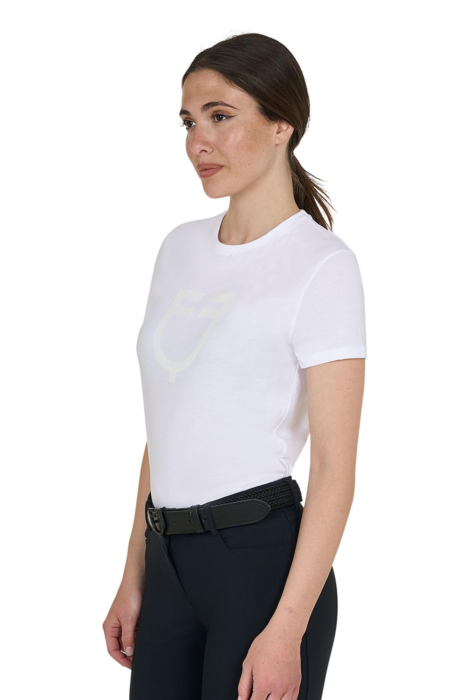 Equestro SS2026 Dame Bomulds T-shirt med blankt logo  