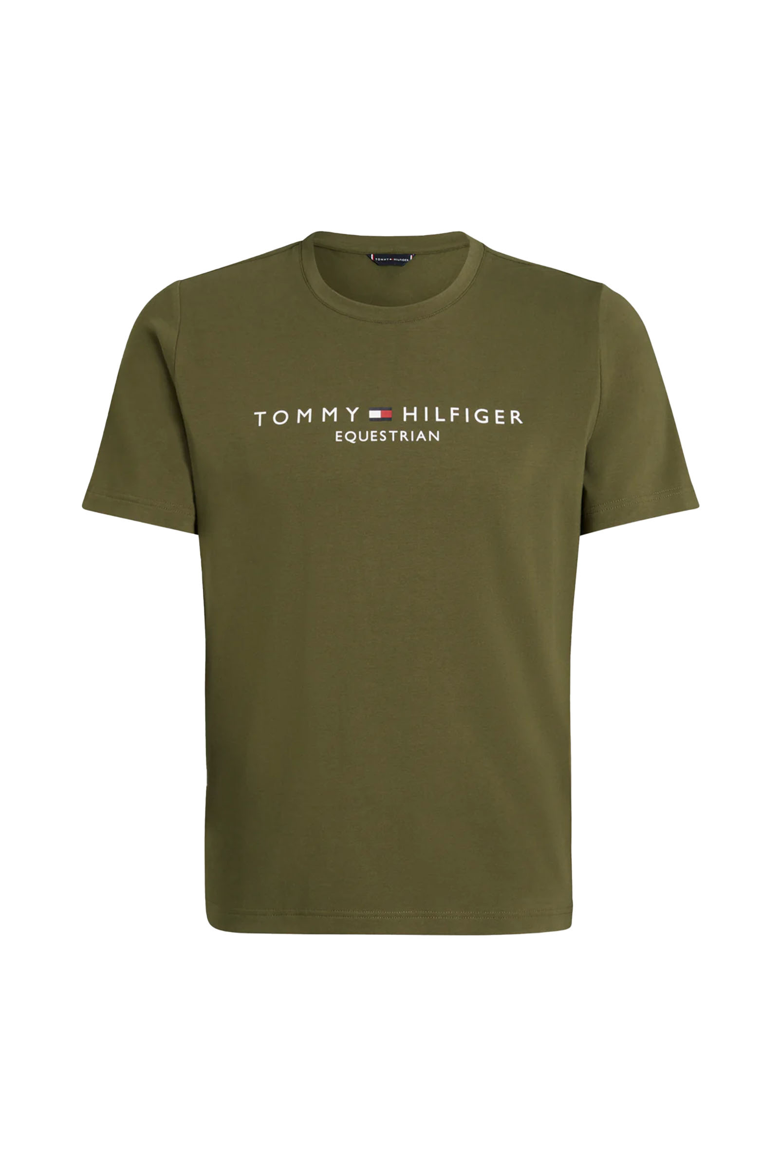 UTILITY OLIVE Tommy Hilfiger Equestrian Williamsburg T-shirt med grafiskt print og korte ærmer