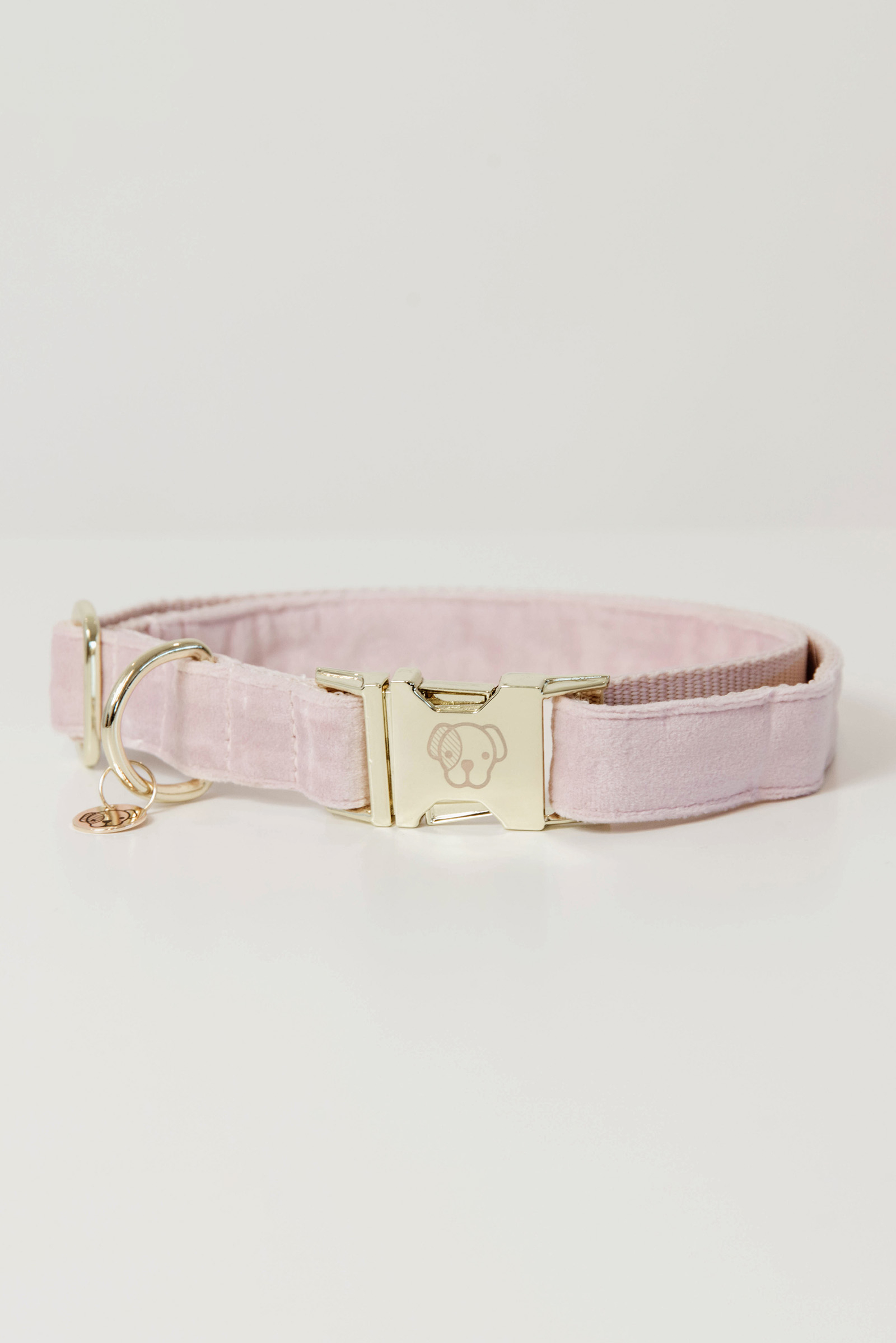 Light Pink Kentucky Dogwear Dog Collar Velvet halsb&aring;nd