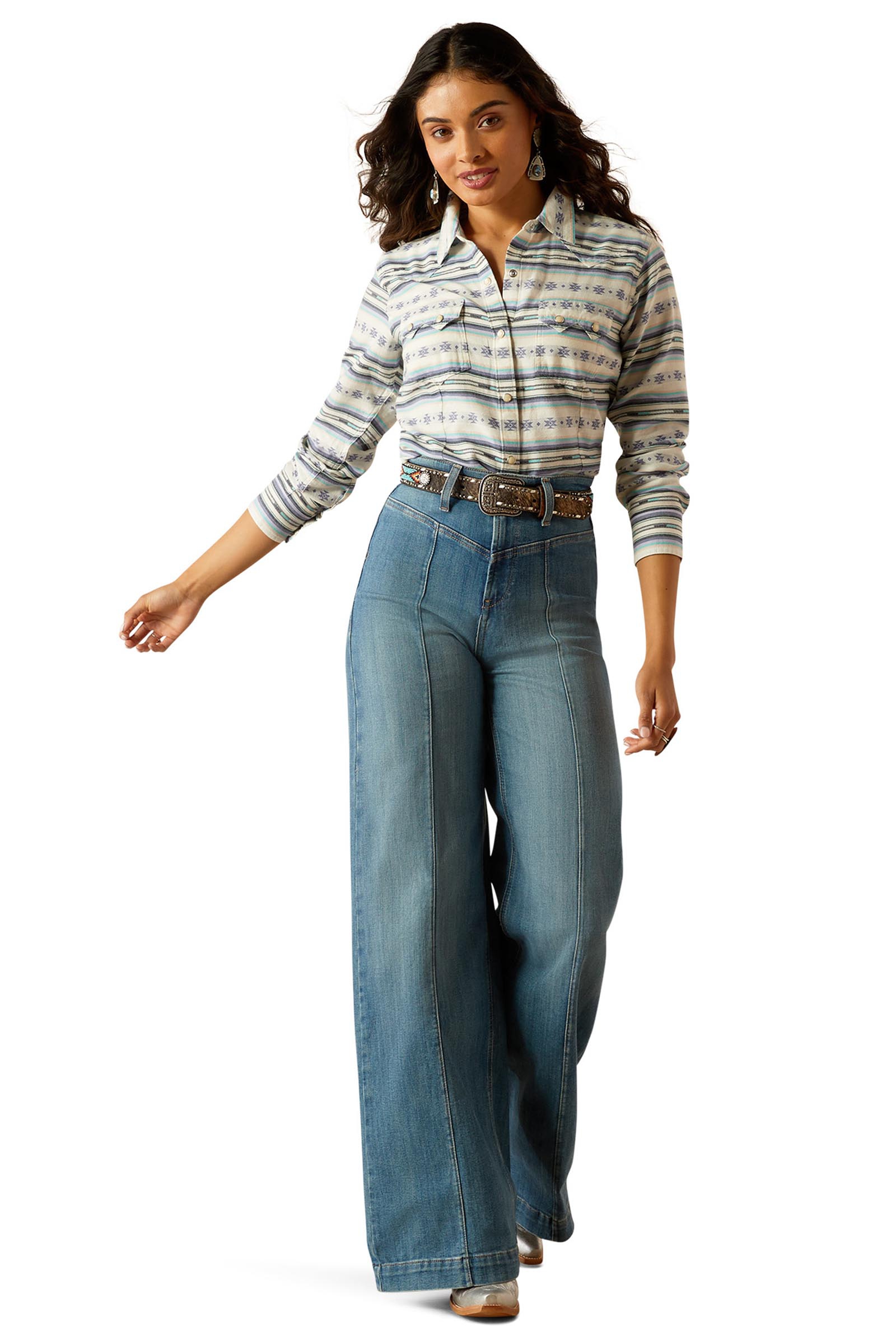 Ariat Seaside Serape dame skjorte med trykknapper