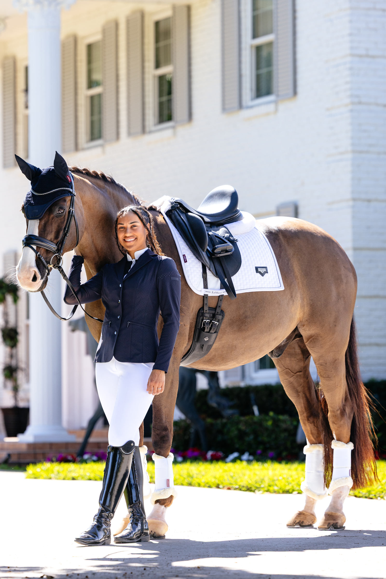 LeMieux Puissance dressurunderlag i imiteret ruskind