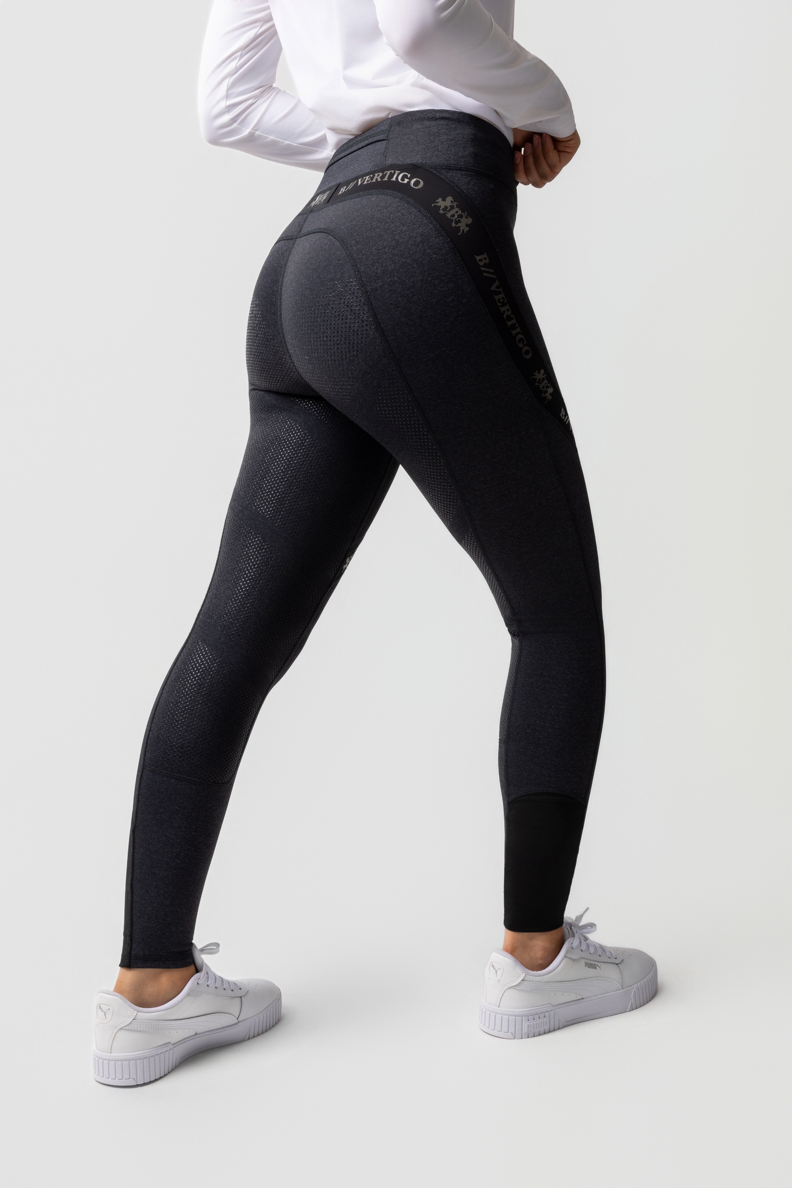 B Vertigo Jenny ridetights til kvinder med fuldt silikonegreb UPF 40+