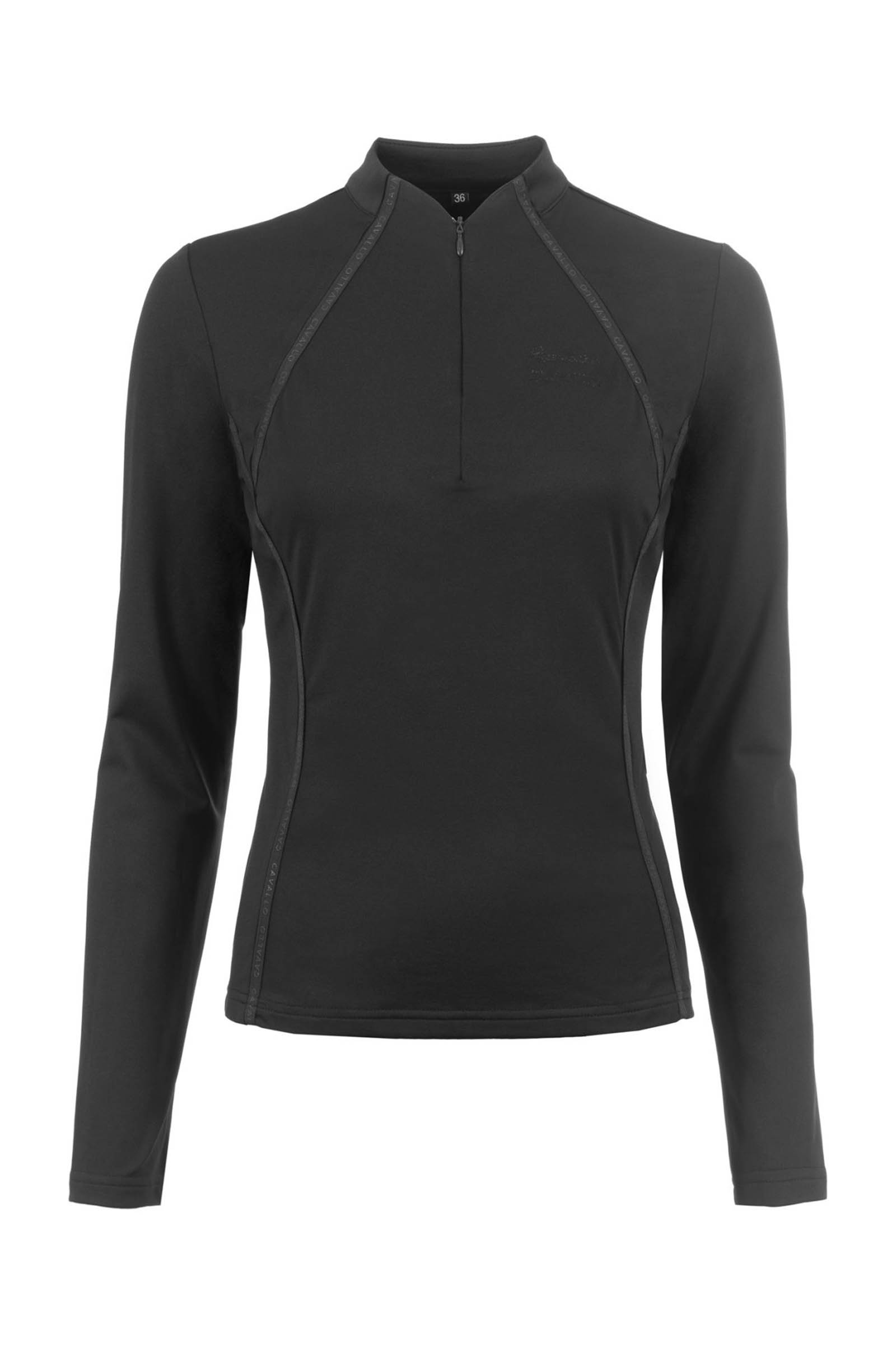 Black Cavallo CavalReyna Dame Halfzip-T-shirt