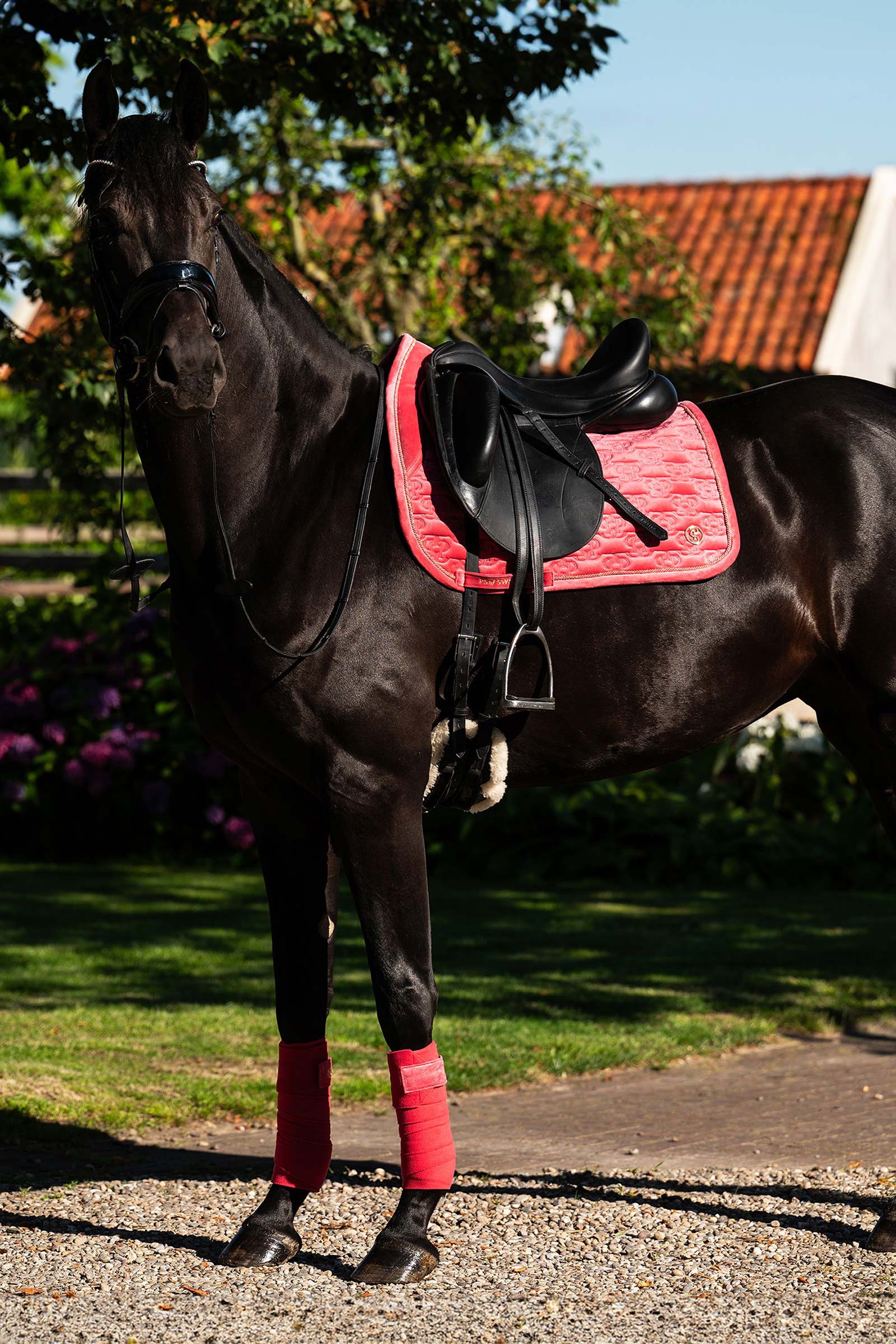 PS of Sweden sadelunderlag Velvet Monogram dressur