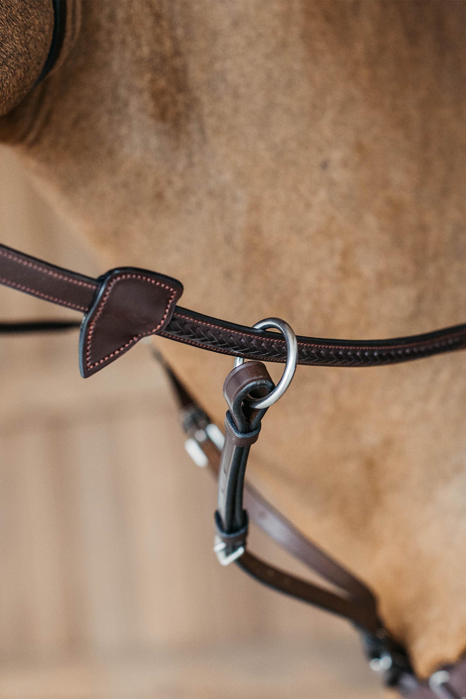 Dy'on New English gummitøjler (13 mm), flettede med 7 læderstopper