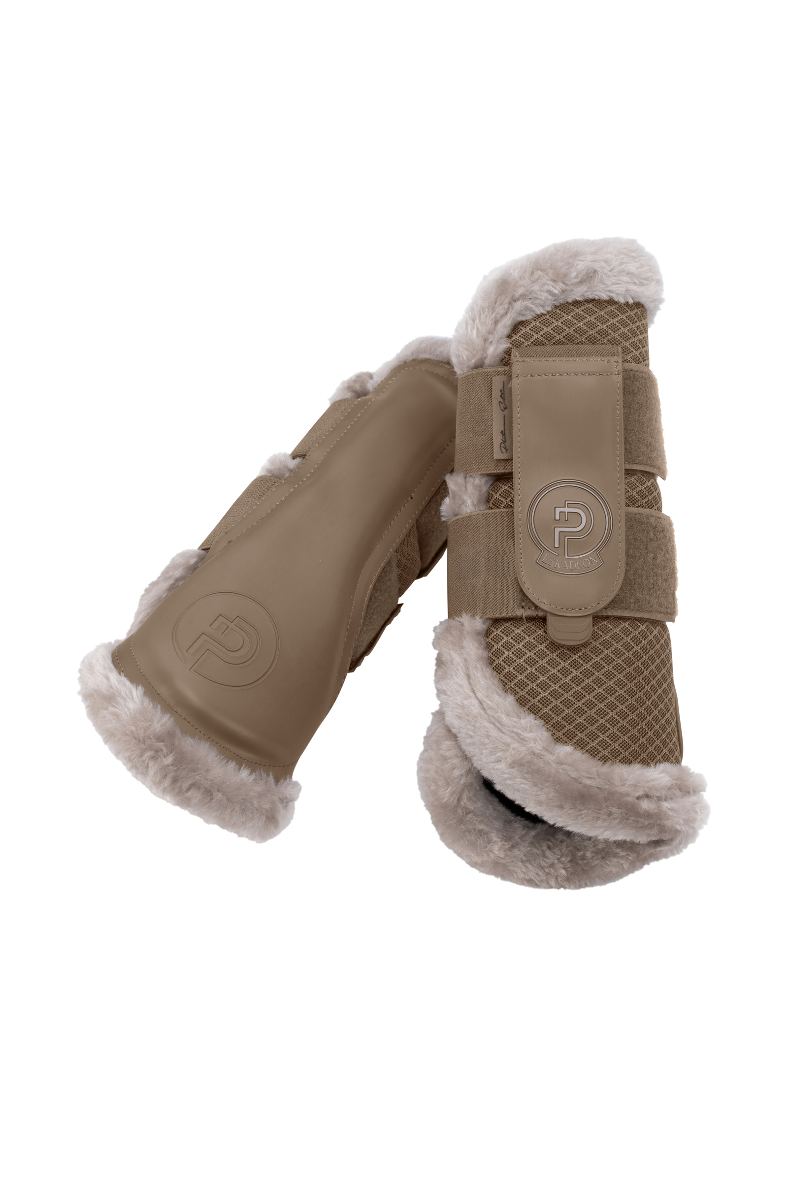 Smoky Taupe Eskadron Platinum 25 Mesh Kunstpels Sene Boots