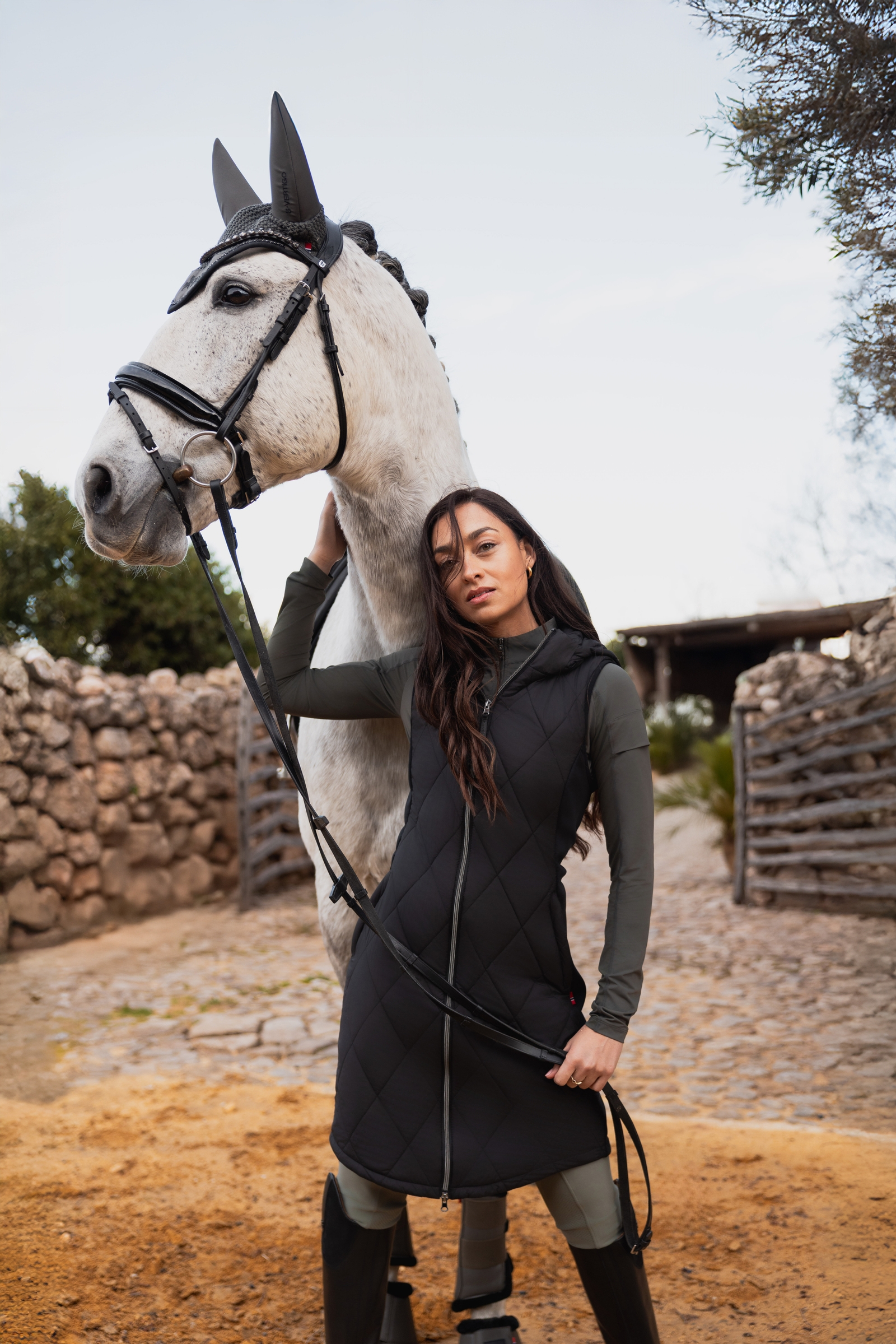 B Vertigo Agnetha dame lang vatteret vest  