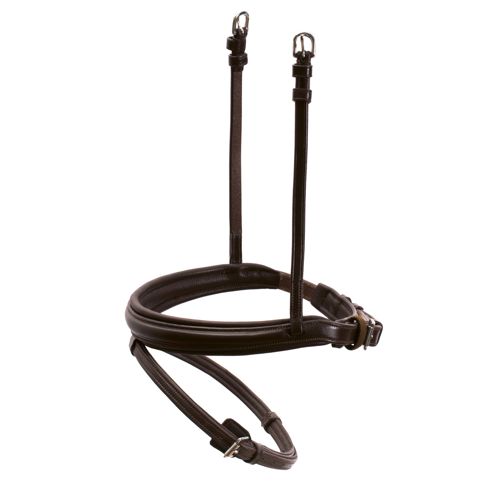 Dark Brown/Silver Schockemöhle Sports næsebånd Rome Select.