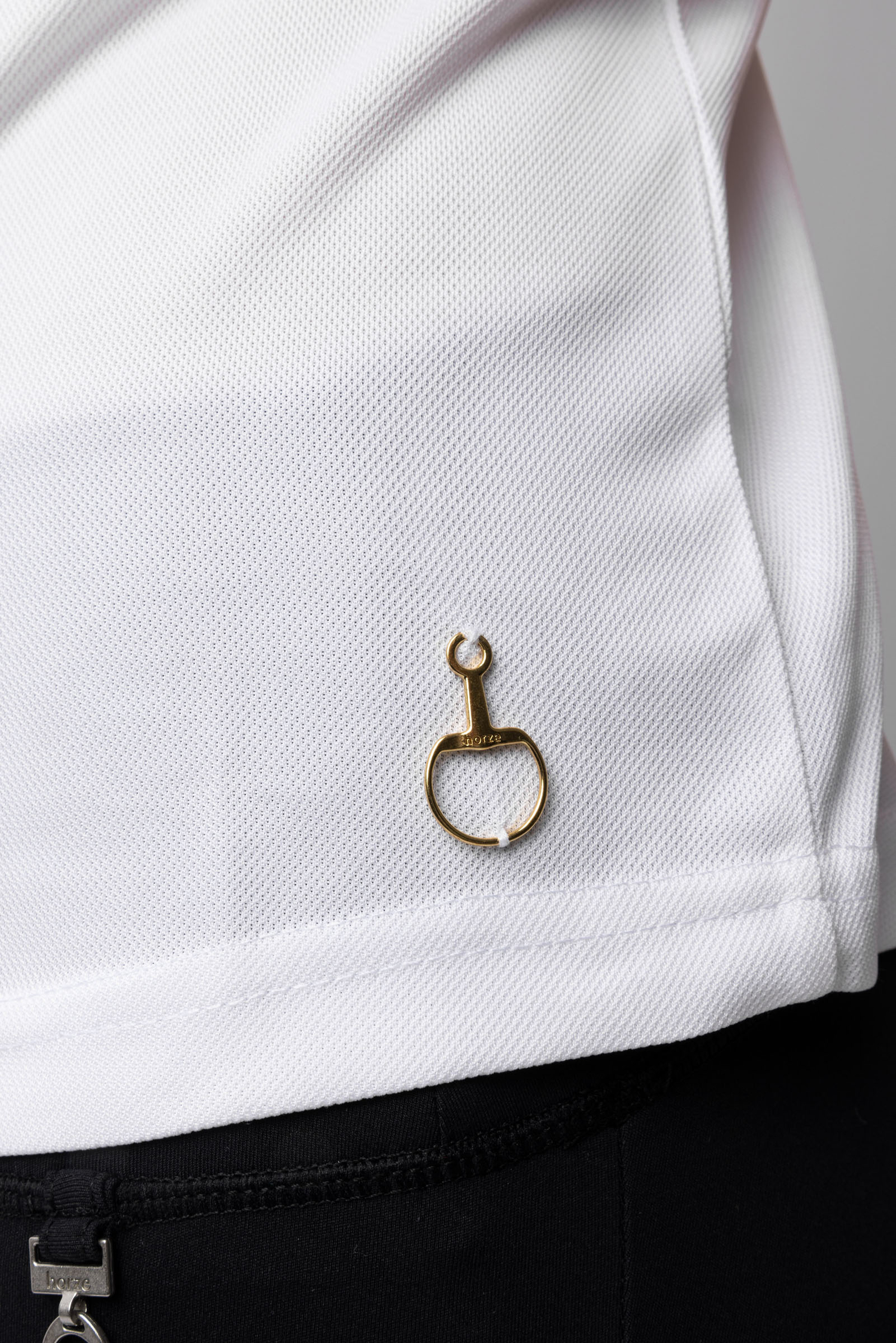 Horze Christel kortærmet stævnebluse med flæser, børnemodel