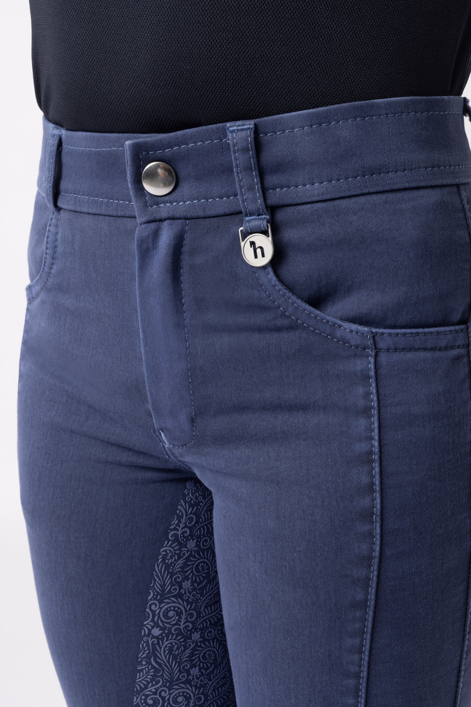 Horze Suki Fuld Grip Ridebukser, b&oslash;rnemodel