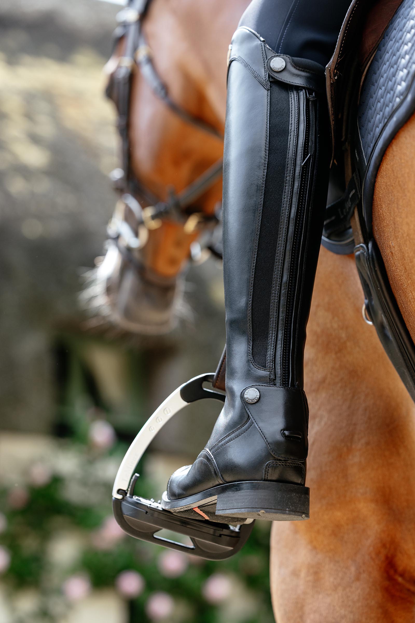 LeMieux ridest&oslash;vler med sn&oslash;reb&aring;nd, kort skaft