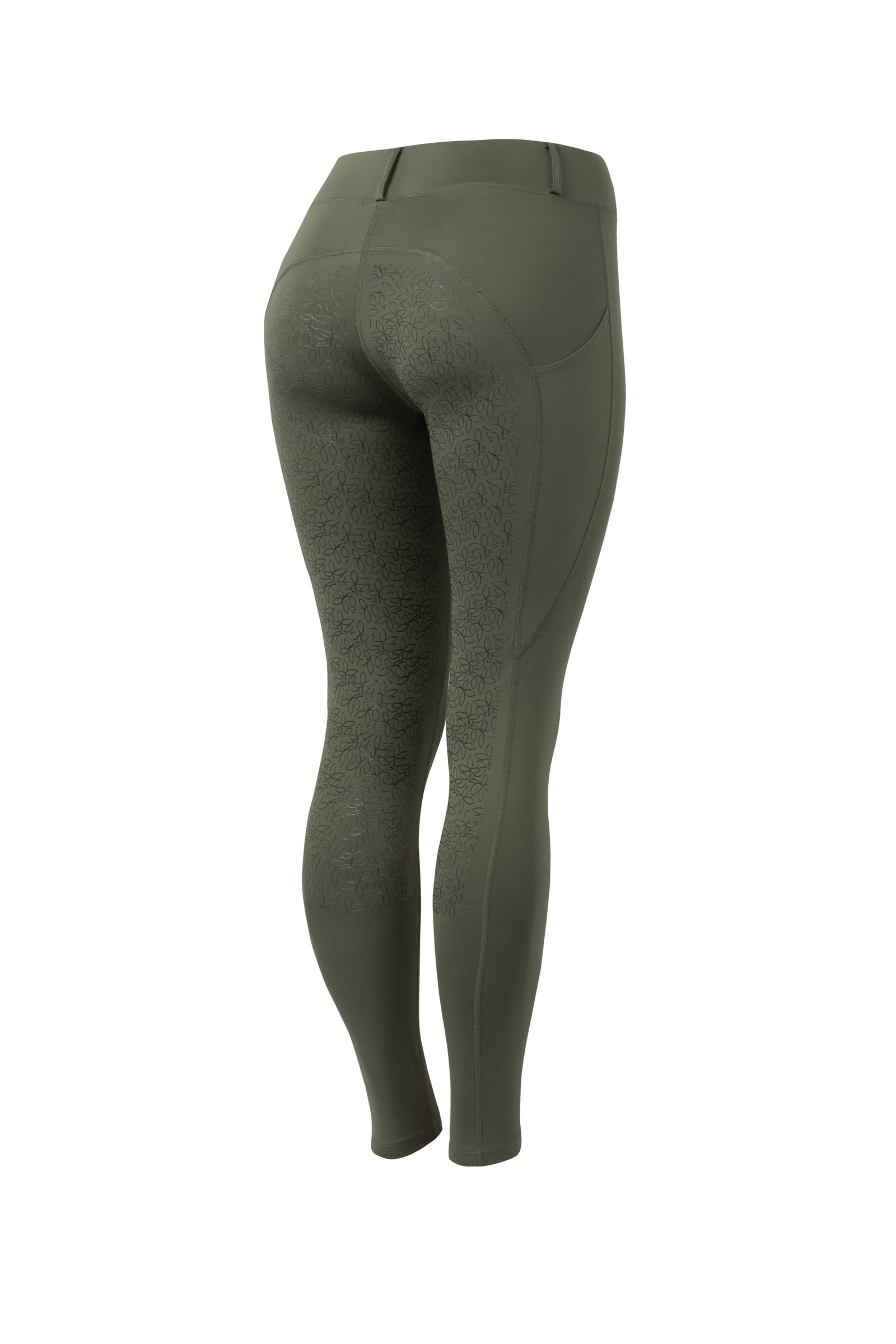Beetle green Horze Dea Full Grip Tights, damemodel