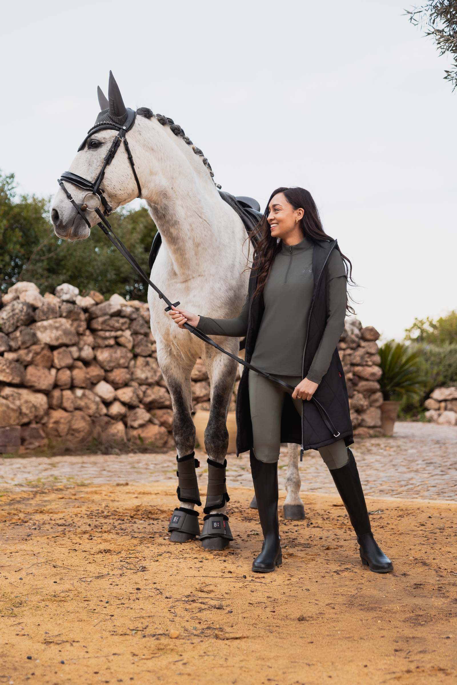 B Vertigo Agnetha dame lang vatteret vest  