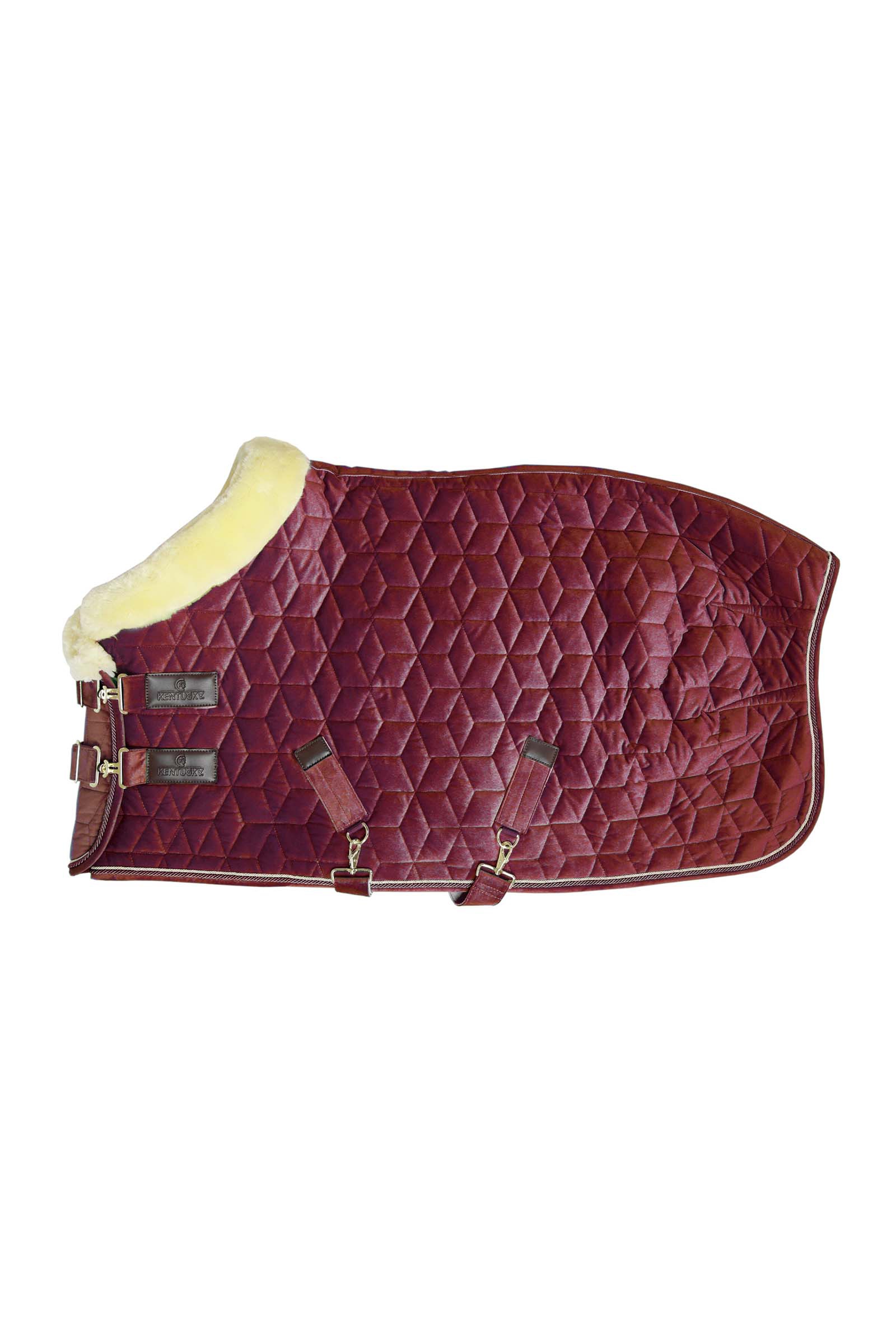 Burgundy Dark Red Kentucky Horsewear Velvet Showd&aelig;kken, 160 gr