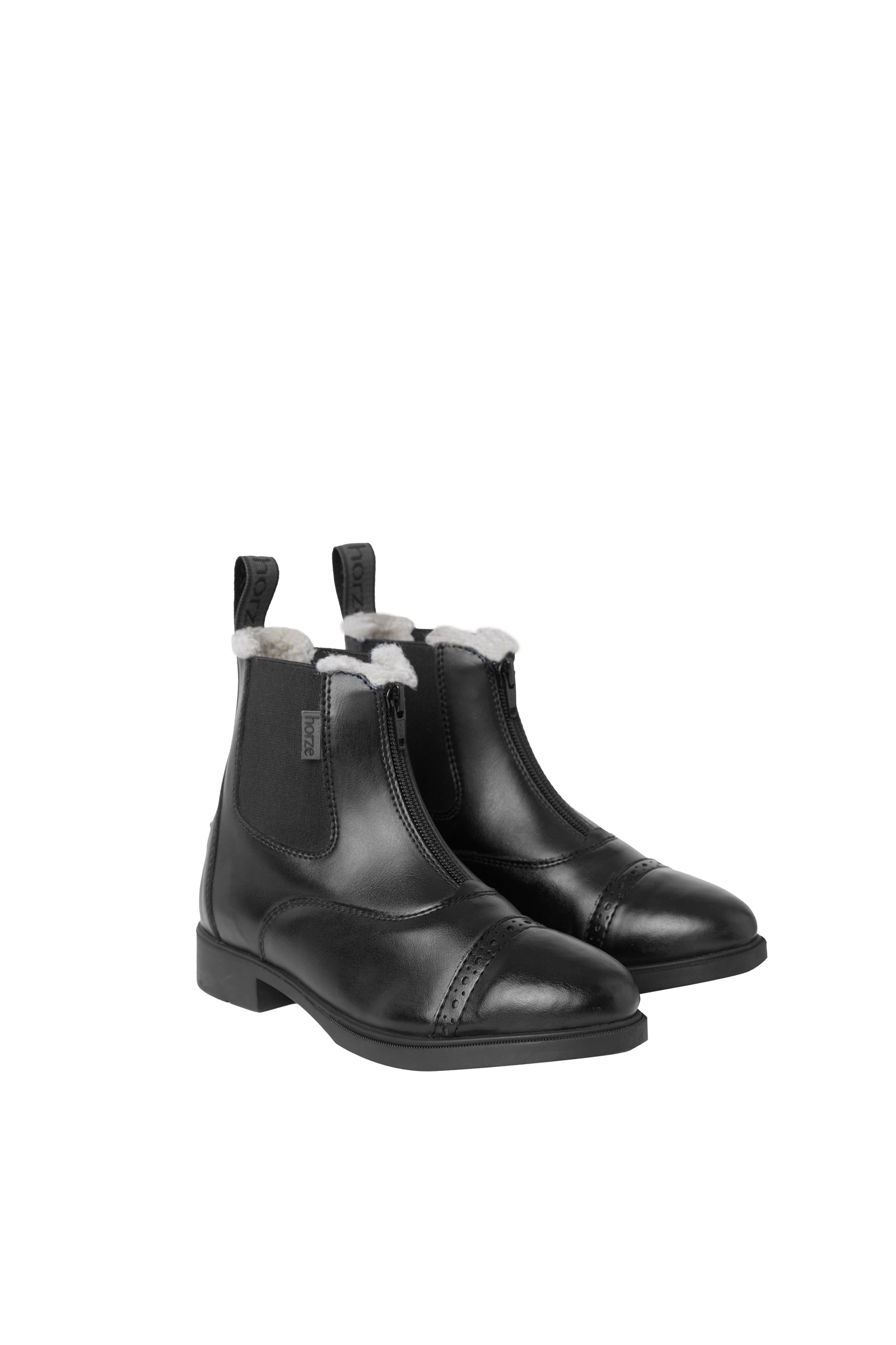 Horze Wexford Front-Zip Jodhpur Vinterst&oslash;vler med kunstpels, b&oslash;rnemodel