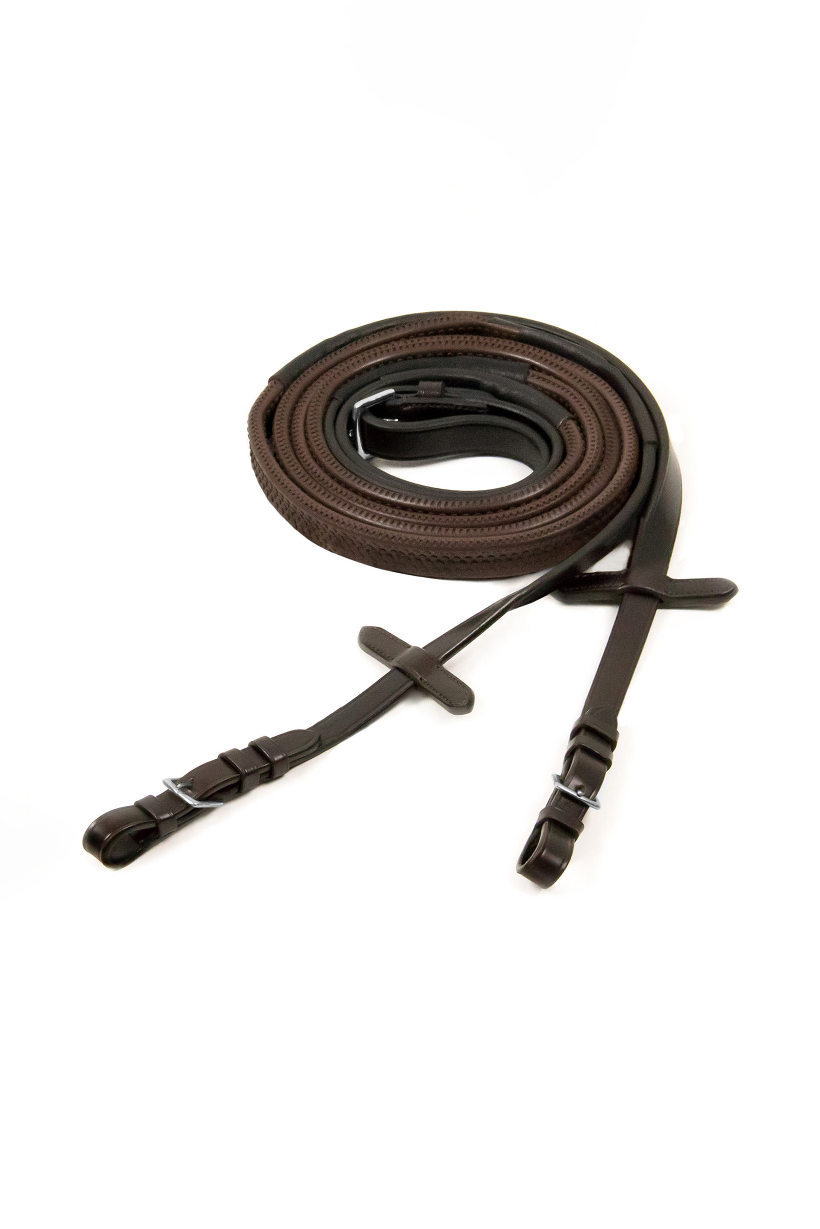 Dark Brown/Silver Schockemöhle Sports gummitøjler med spænder