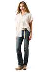 Ariat R.E.A.L. Mid Rise Stretch Icon Stackable Straight Leg Dame jeans