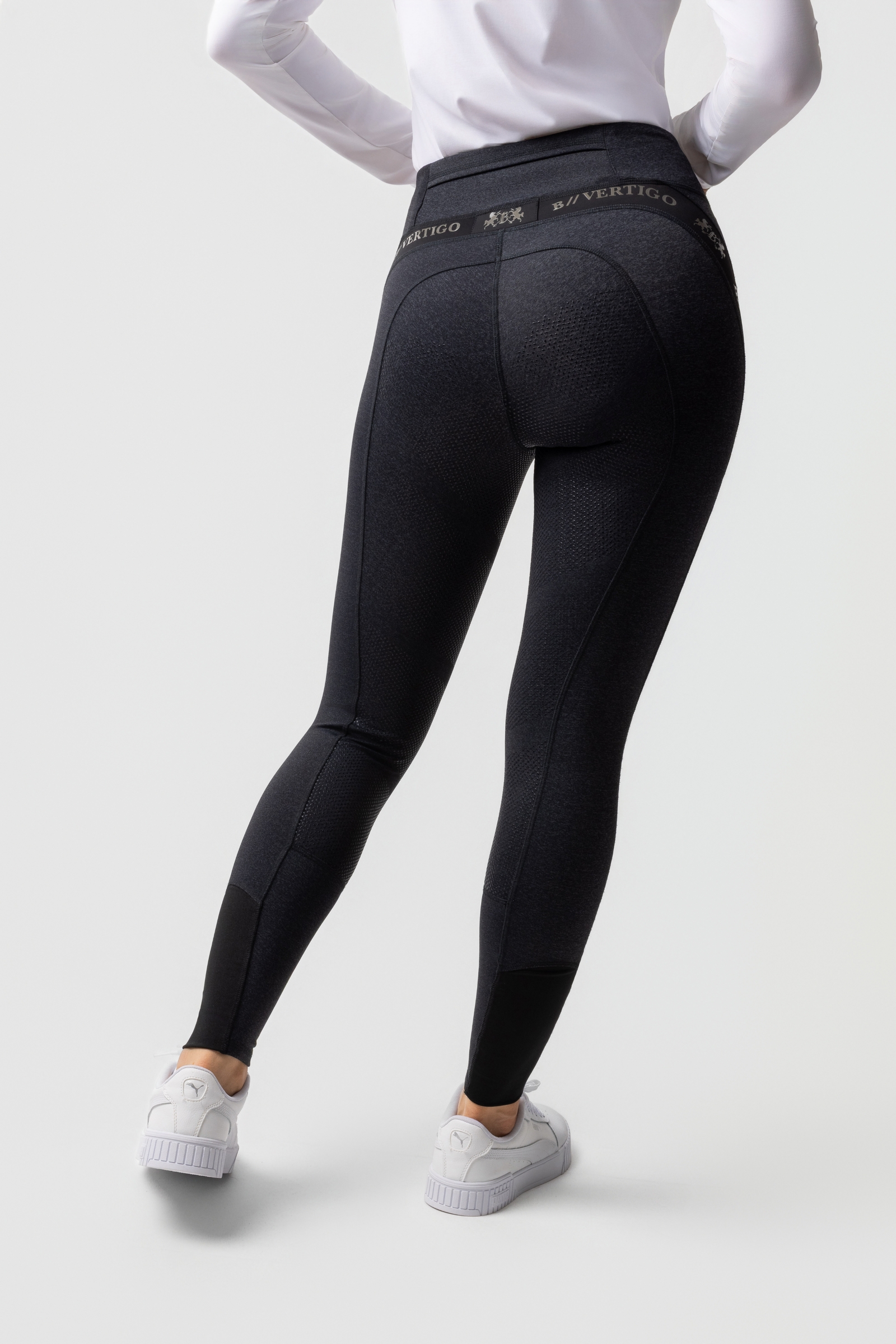 B Vertigo Jenny ridetights til kvinder med fuldt silikonegreb UPF 40+