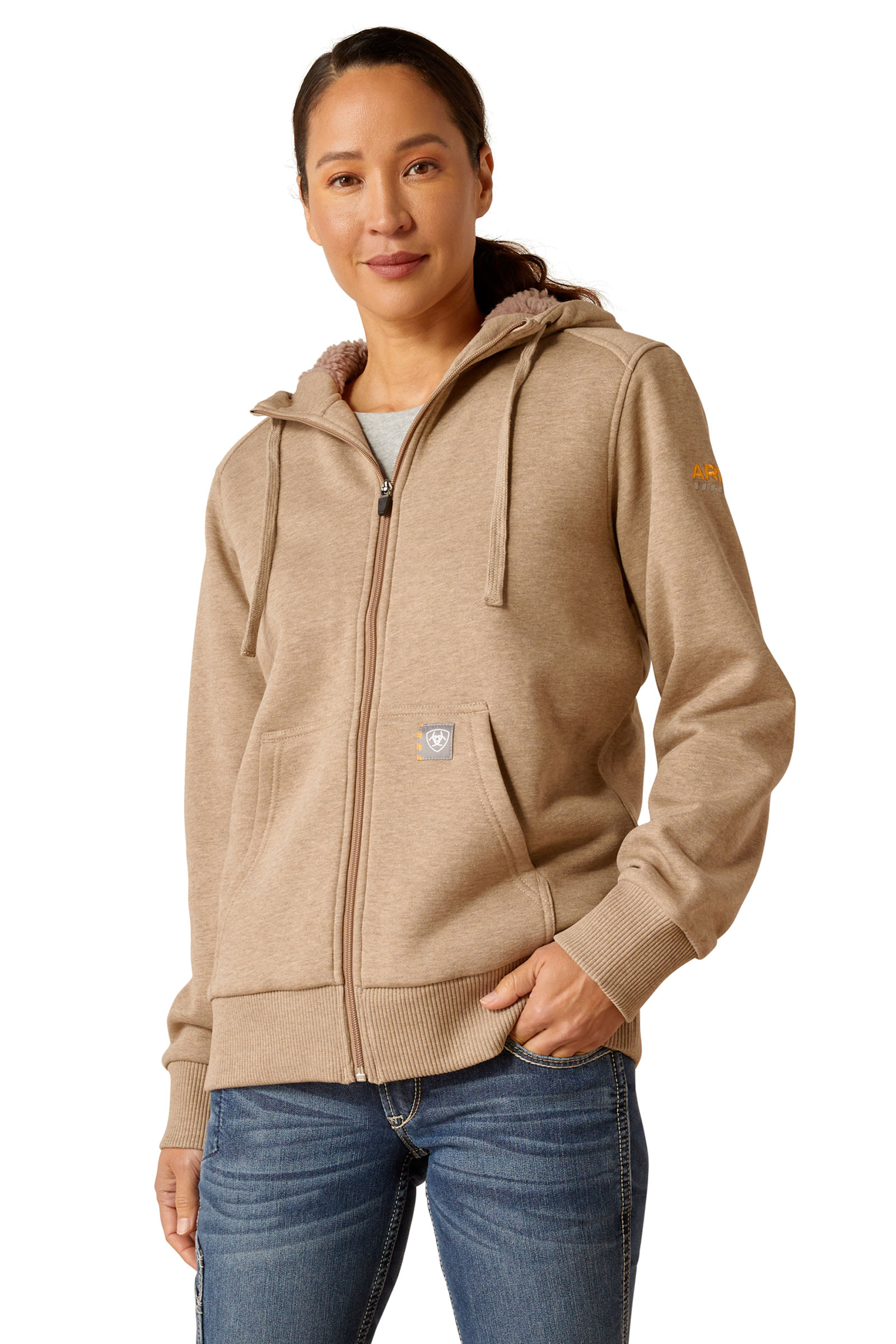 Ariat Rebar All-Weather Sherpa Hoodie med lynl&aring;s