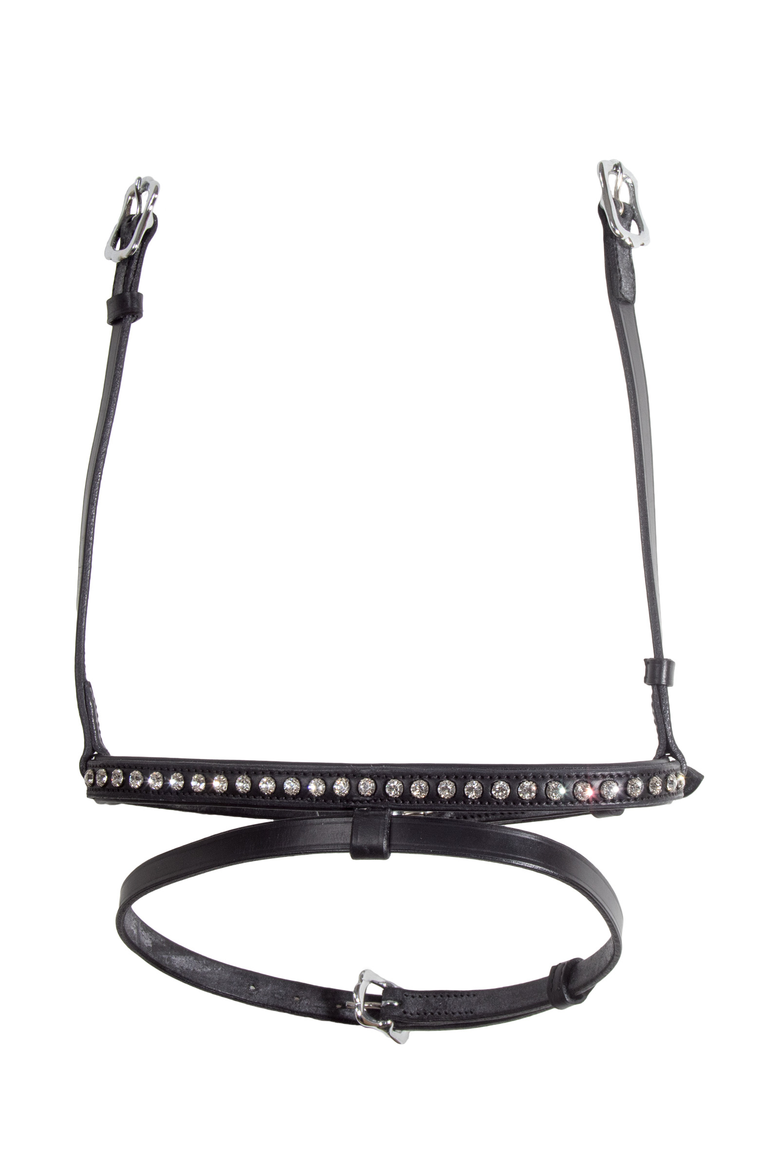 Black/White Karlslund Combined noseband, 1 row crystals