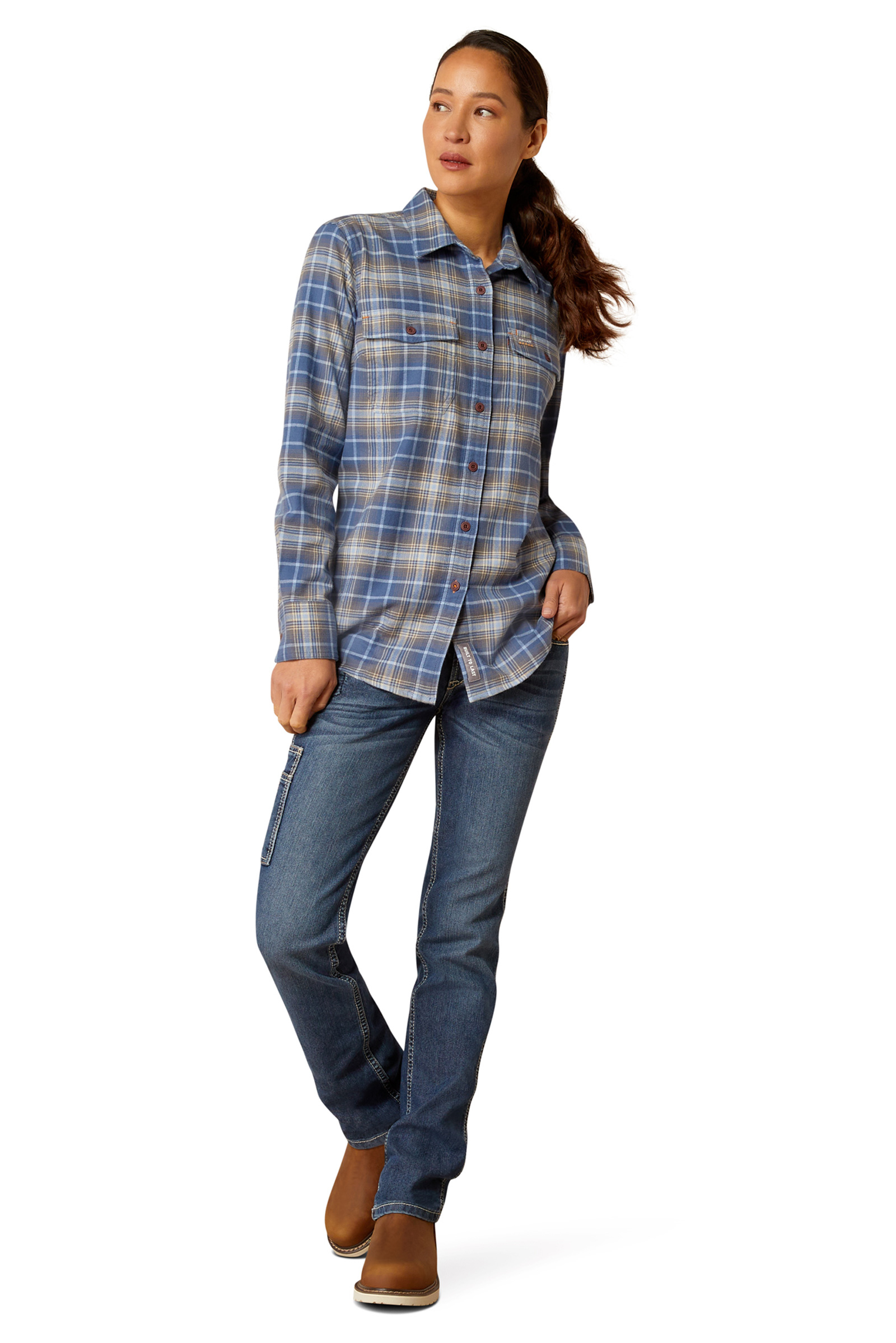 Ariat Rebar Flannel DuraStretch Langærmet Arbejdsskjorte, damemodel