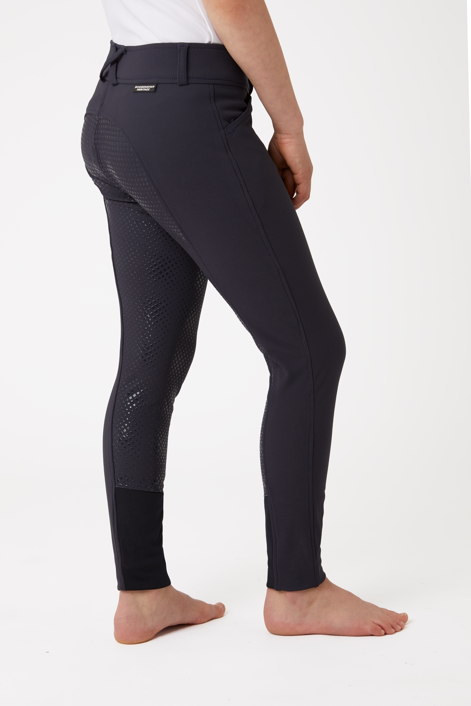 Horze Grand Prix ridebukser med silikone fuldbes&aelig;tning til b&oslash;rn, UPF 50+