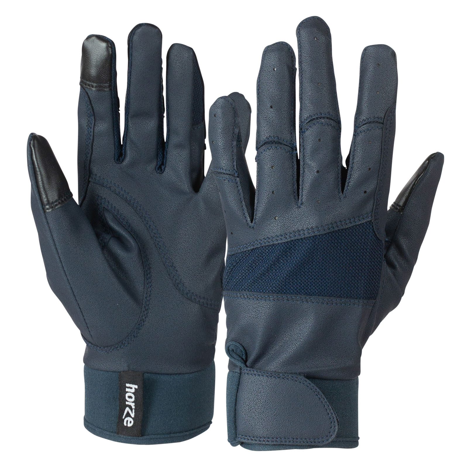 Dark Navy Horze stretchhandsker med neopren, damemodel