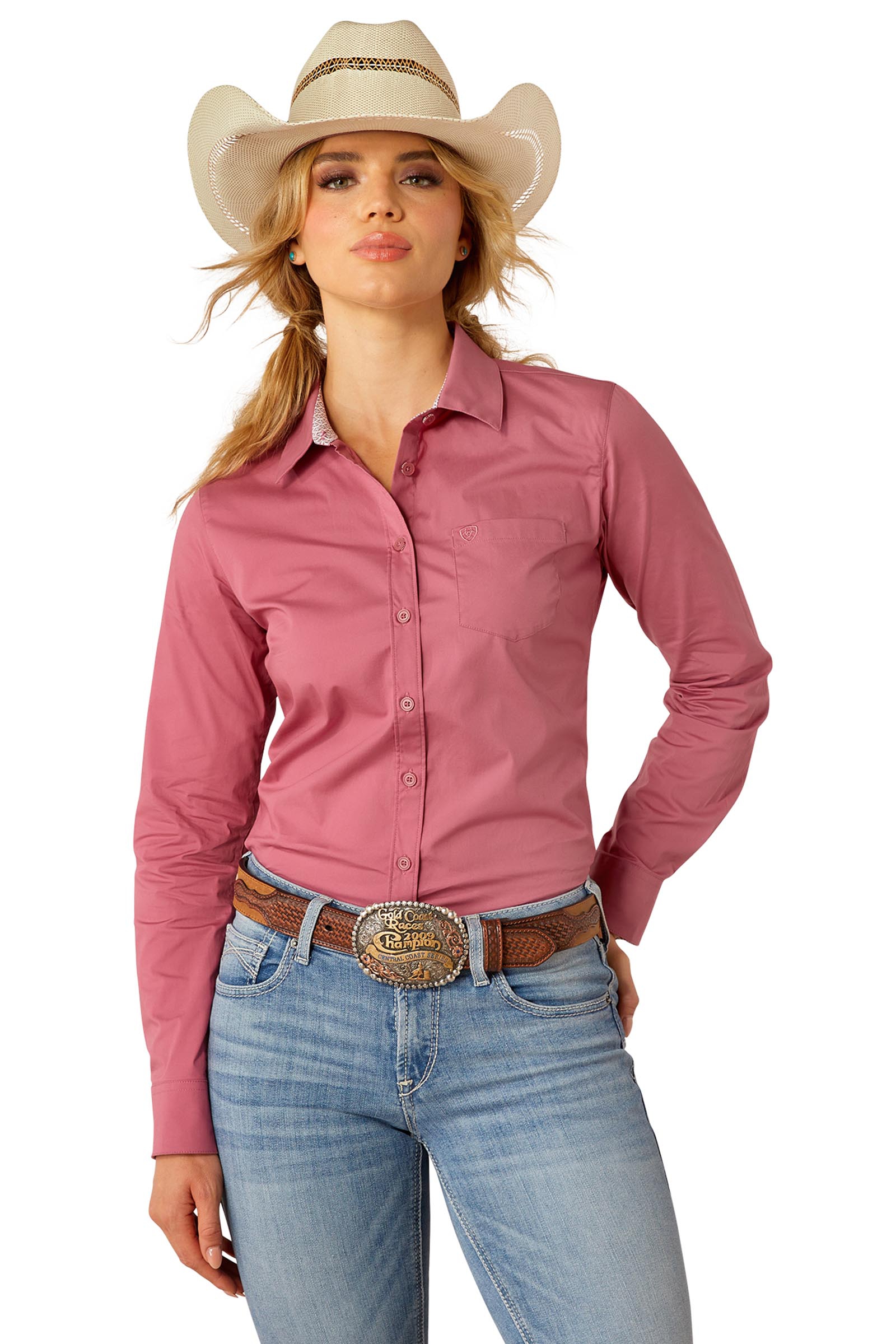 Rose Wine Ariat Kirby Stretch Dame westernskjorte