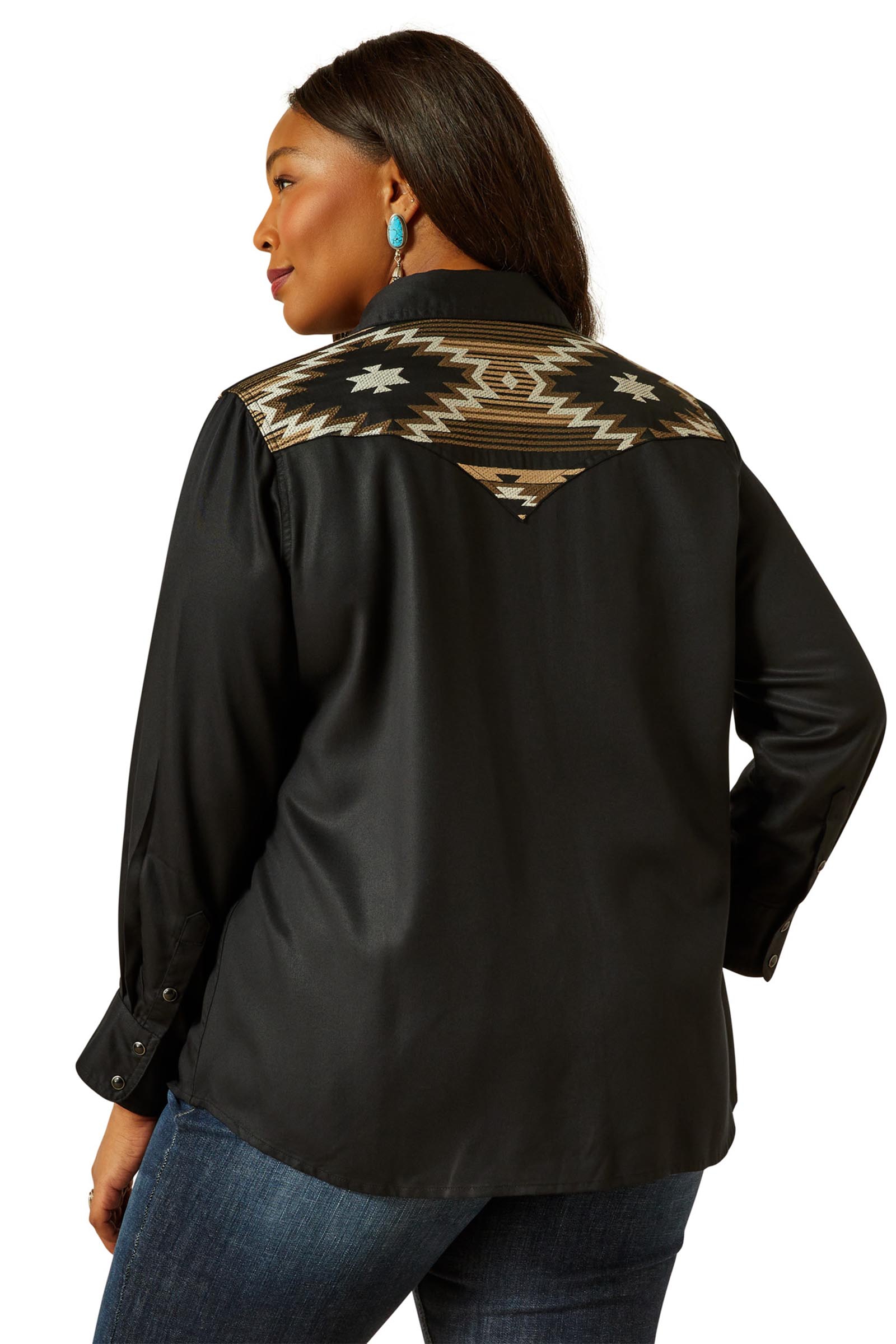 Ariat Dawn dame westernskjorte med trykknapper og lange ærmer