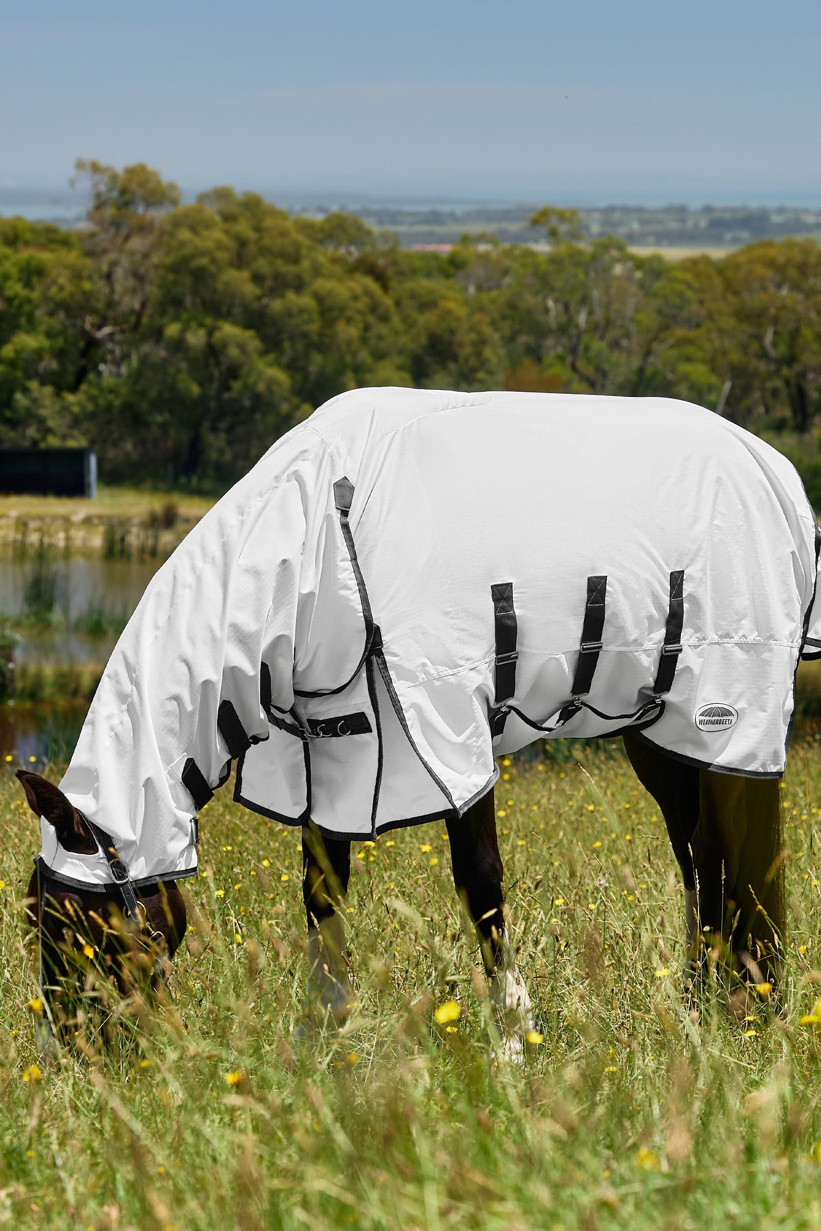 Weatherbeeta ComFiTec Sweet Itch Shield Flued&aelig;kken kombi med fast hals, 0 g  