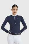 Tommy Hilfiger Equestrian lang&aelig;rmet st&aelig;vnebluse, damemodel