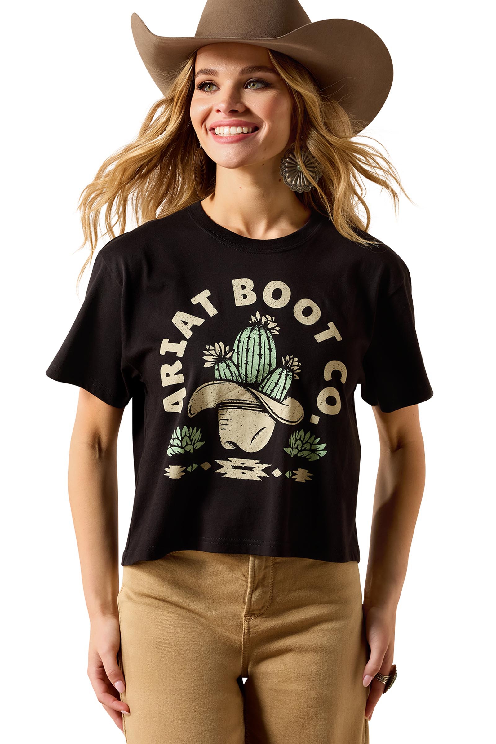 Ariat Dame Ariat Cacti Cowboy Hat T-shirt