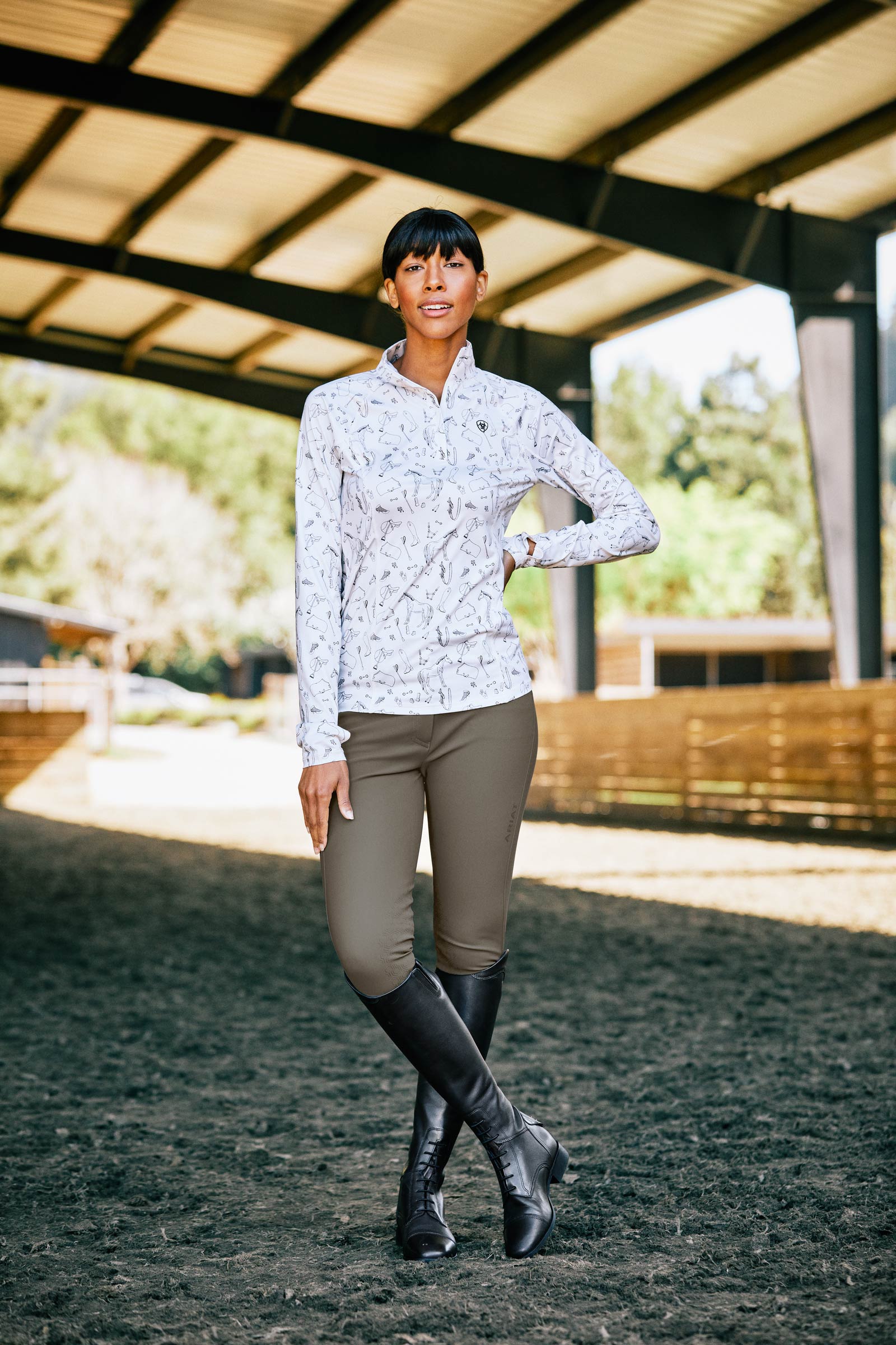 Ariat Palisade Cocoa lange ridestøvler, damemodel