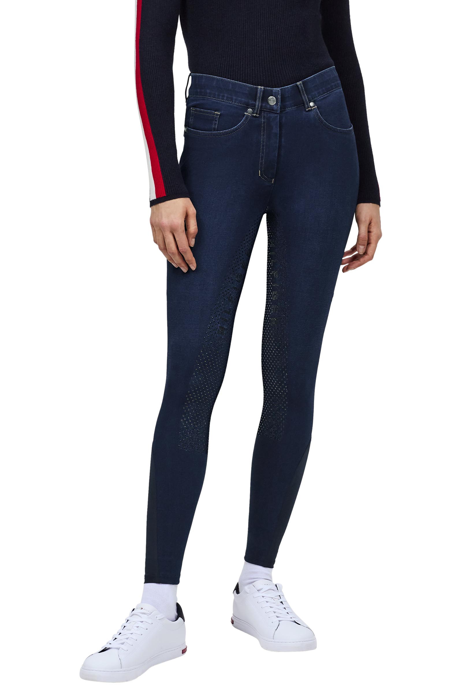 Tommy Hilfiger Equestrian Hope dame denim ridebukser med fuldgrip