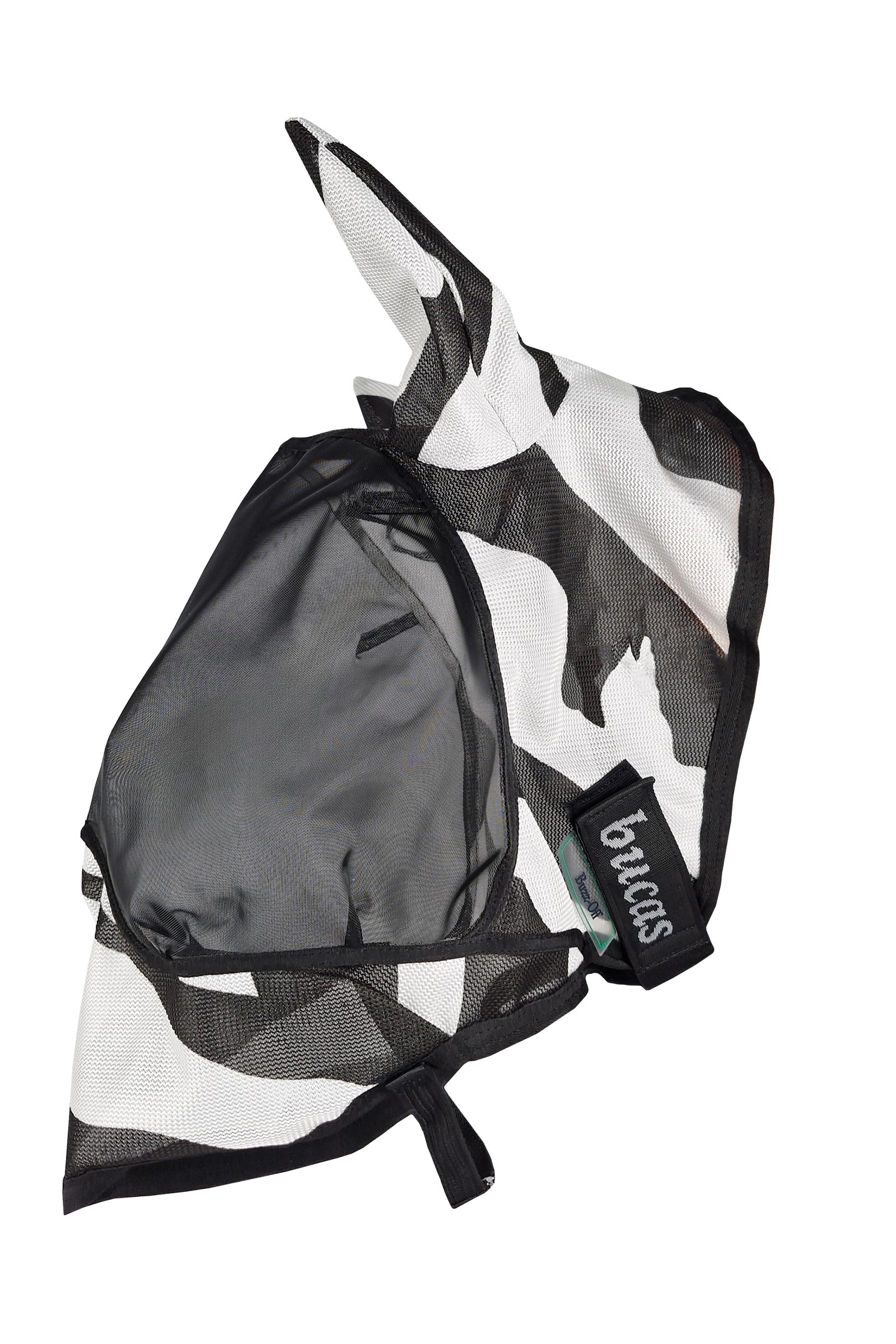 Bucas Buzz-Off Zebra Deluxe Fluemaske