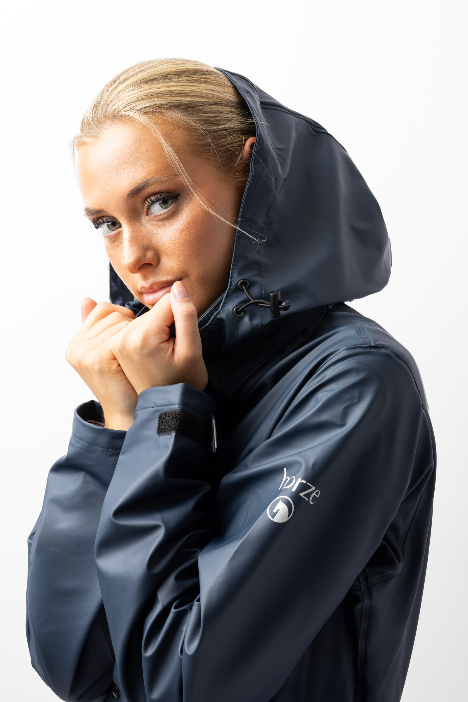 Horze Hazel lang regnfrakke til kvinder med slids